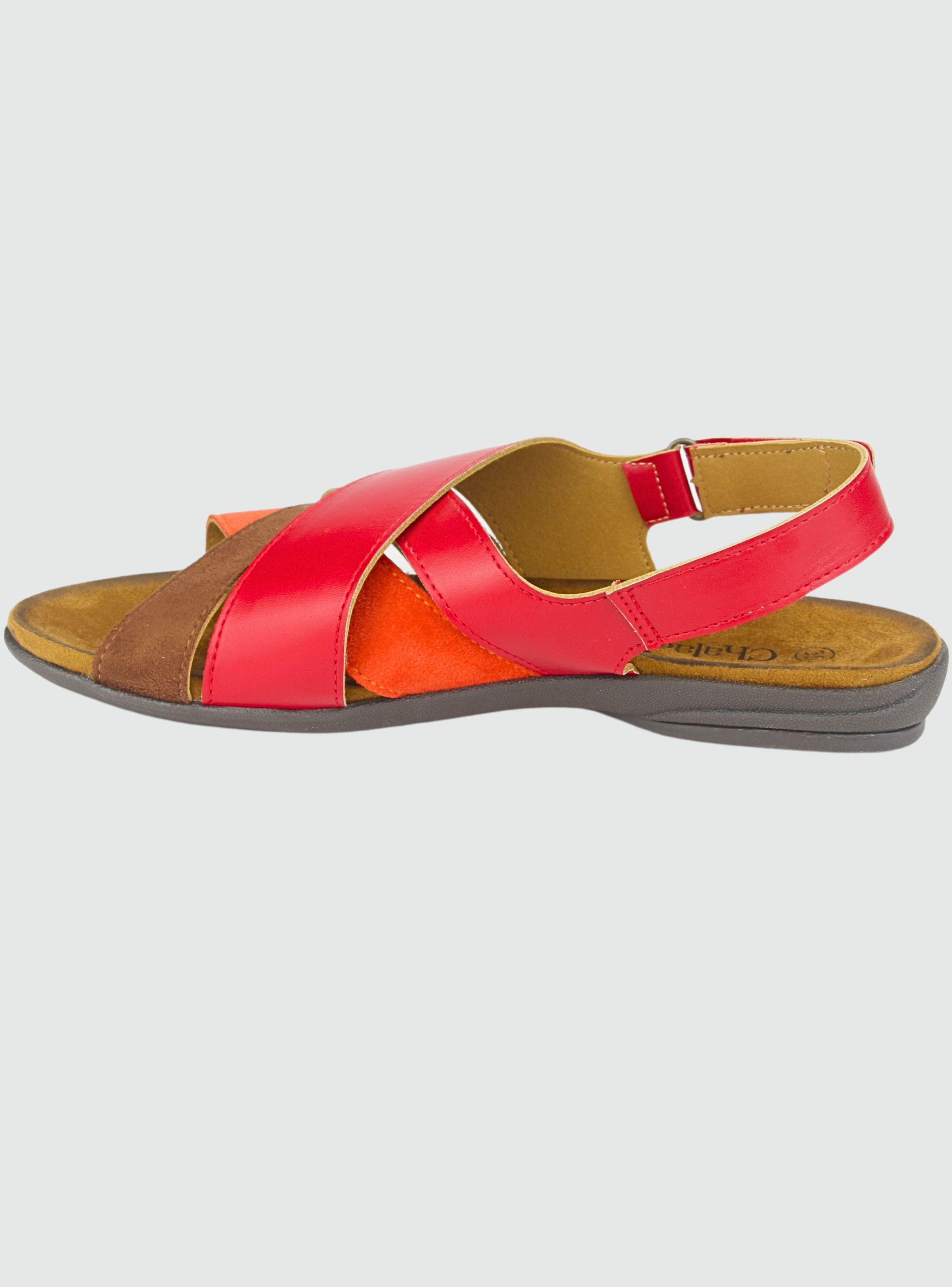 Sandalia Chalada Mujer Anatomic77 Rojo Casual-1