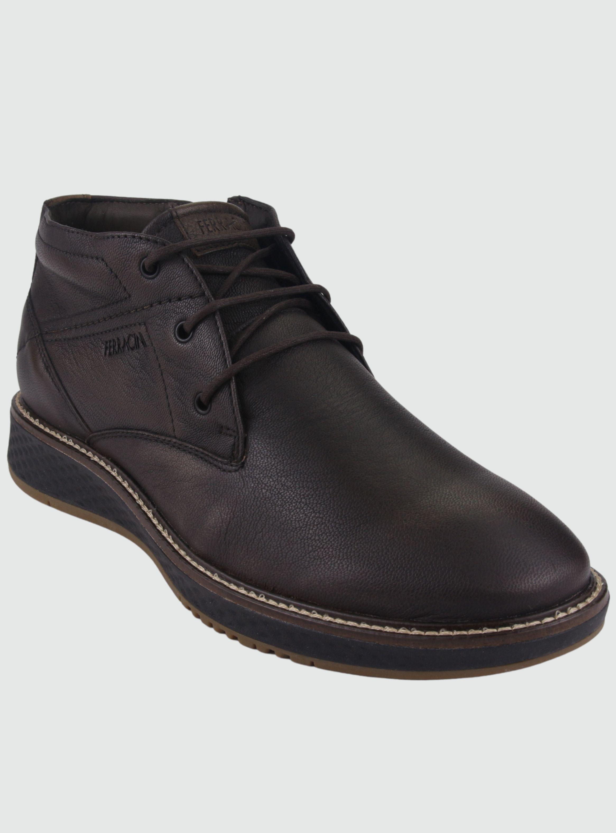 Botin Ferracini Hombre 3300 Play Café Oscuro Casual-2