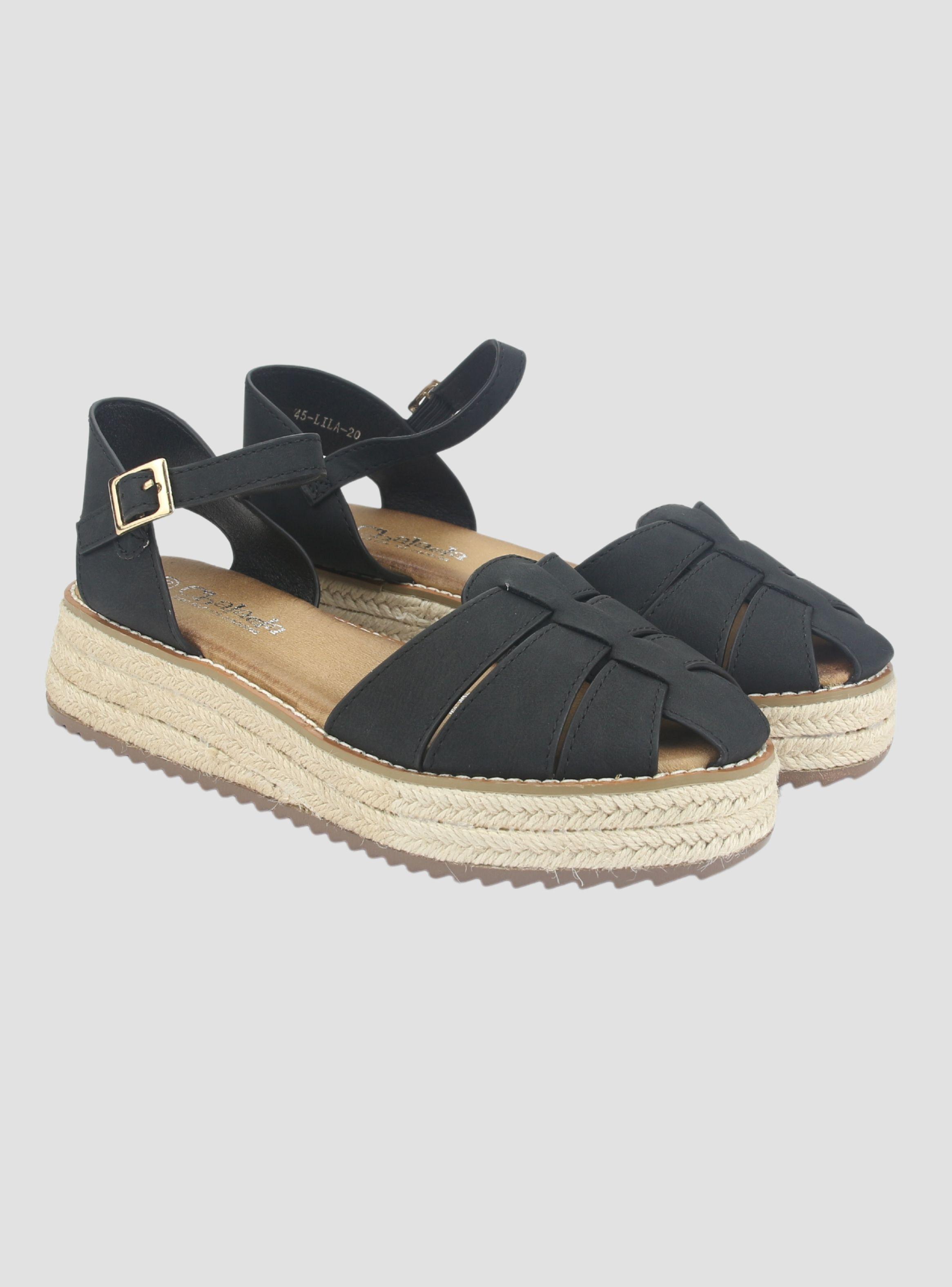 Sandalia Chalada Mujer Lila-20 Negro Casual-4