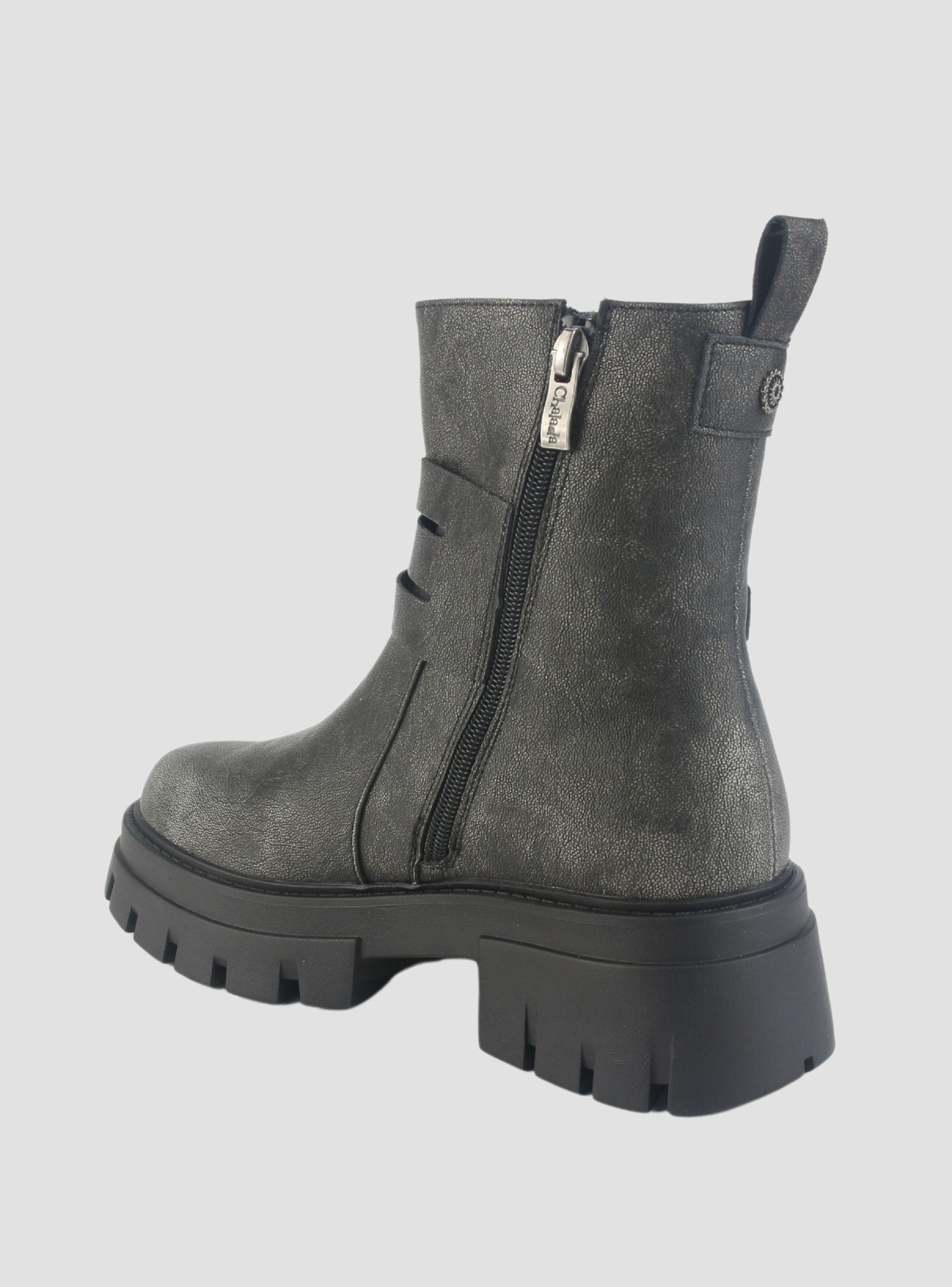 Botin Chalada Mujer Rustnew-1 Plateado Casual-3