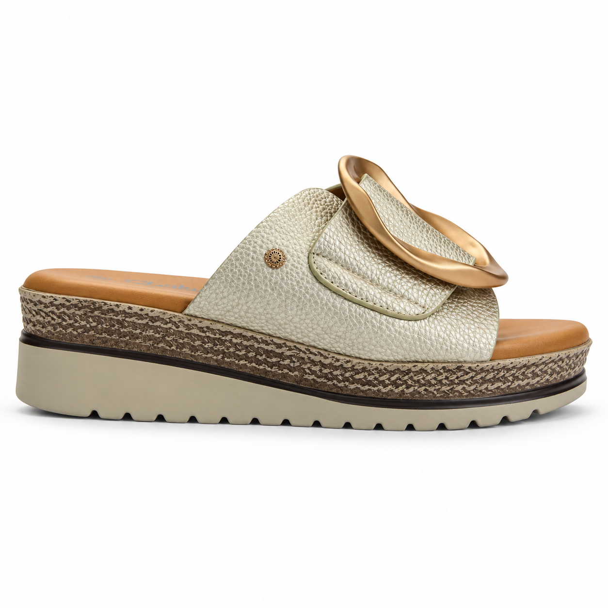 Sandalia Dorado Mujer Casual Chalada Garda-0
