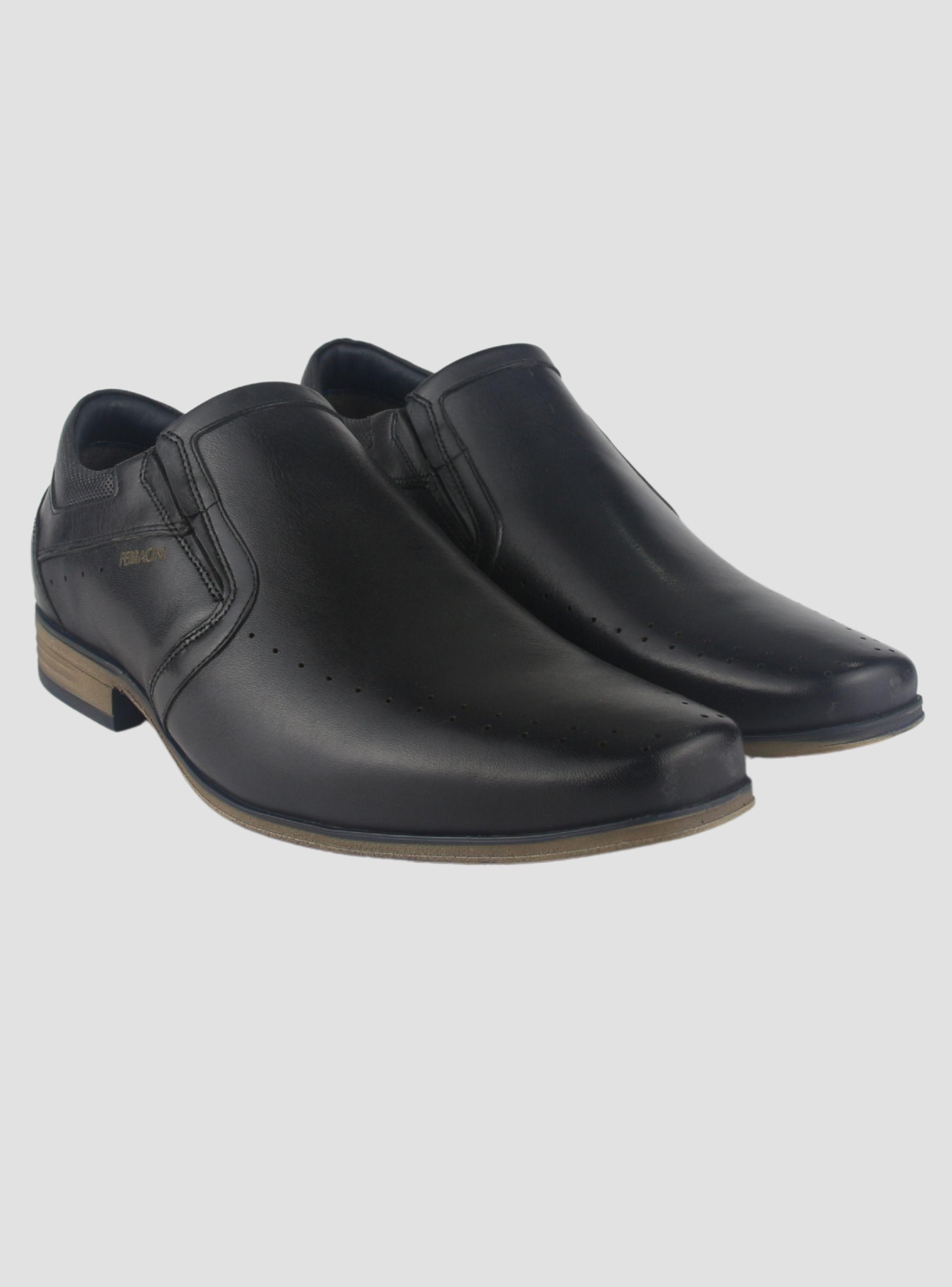 Zapato Ferracini Hombre 6072 Derby Negro Matte Casual-4