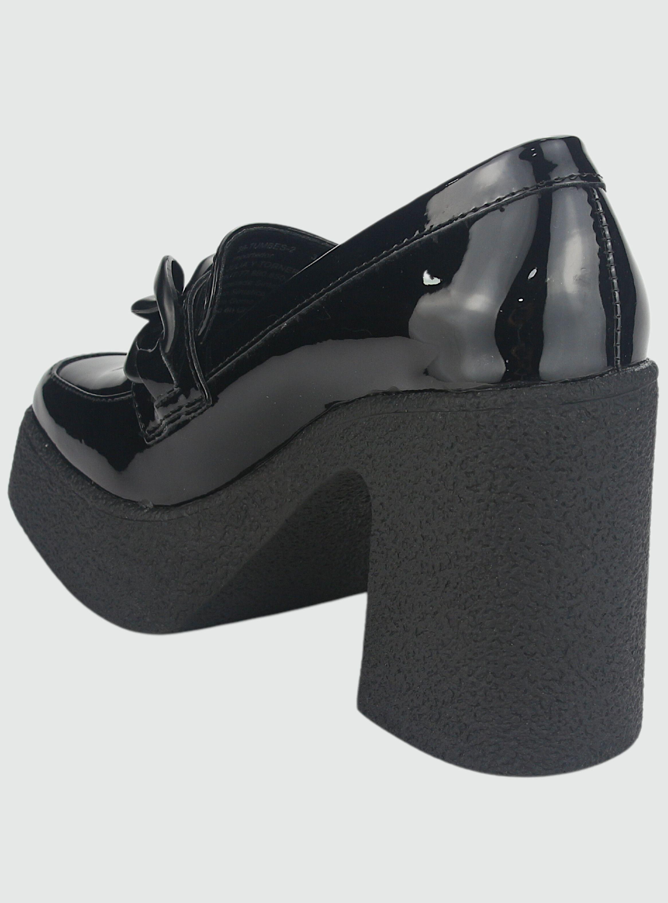 Zapato Chalada Mujer Tumbes-2 Negro Plataforma-3