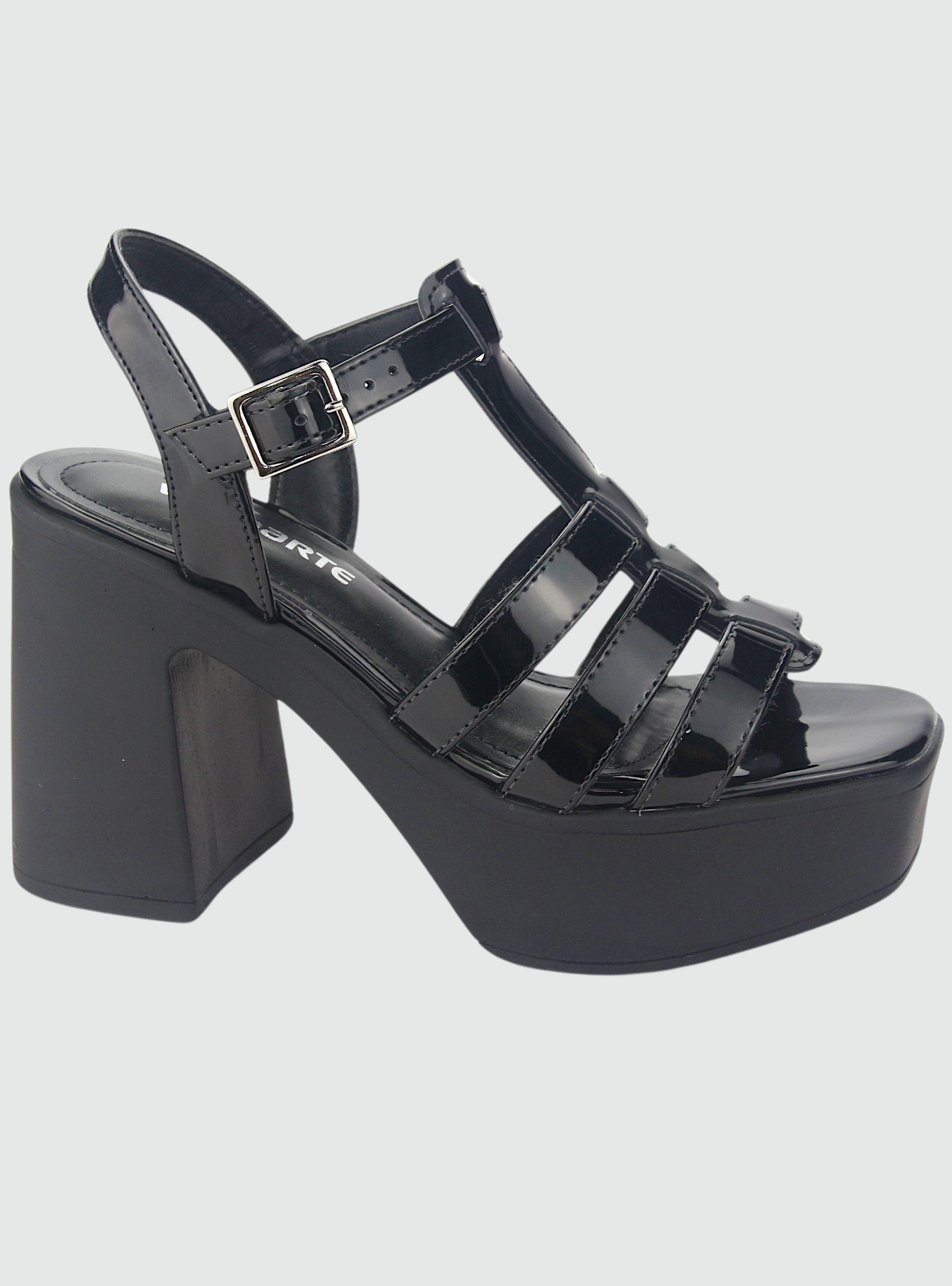 Sandalia Via Marte Mujer 23-11104 V Preto Casual-0
