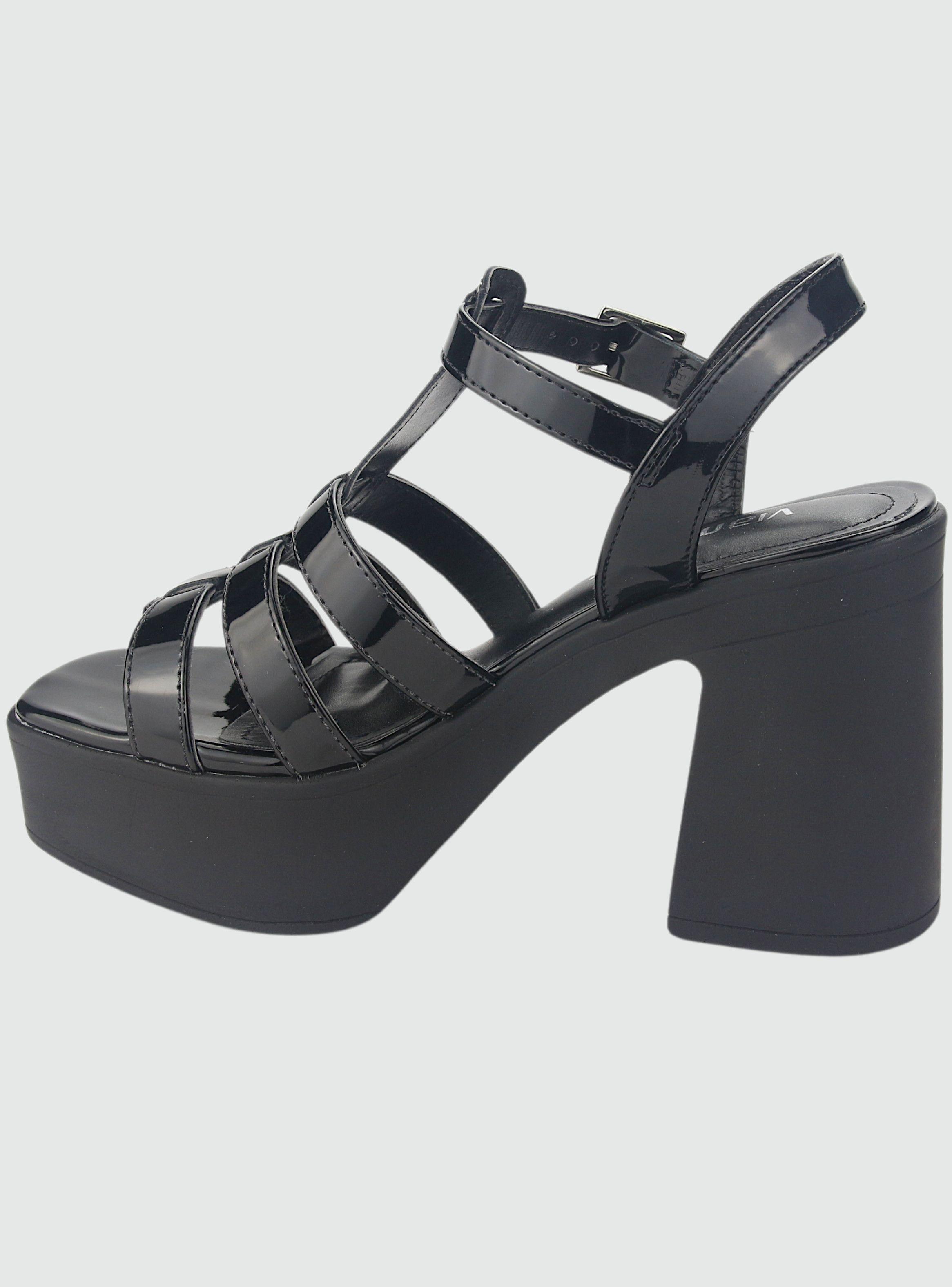 Sandalia Via Marte Mujer 23-11104 V Preto Casual-1