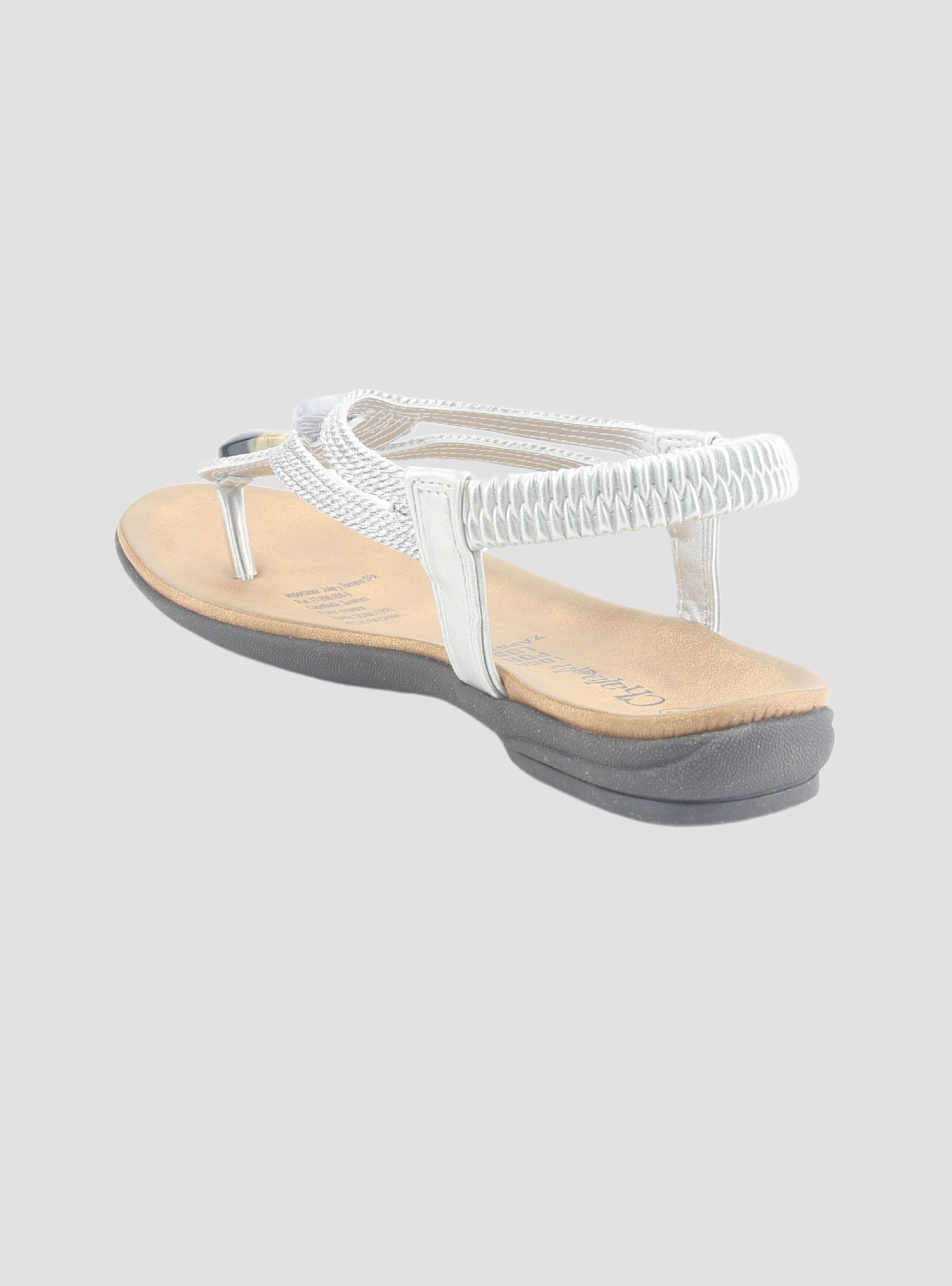 Sandalia Chalada Mujer Anatomic78 Plateado Casual-3