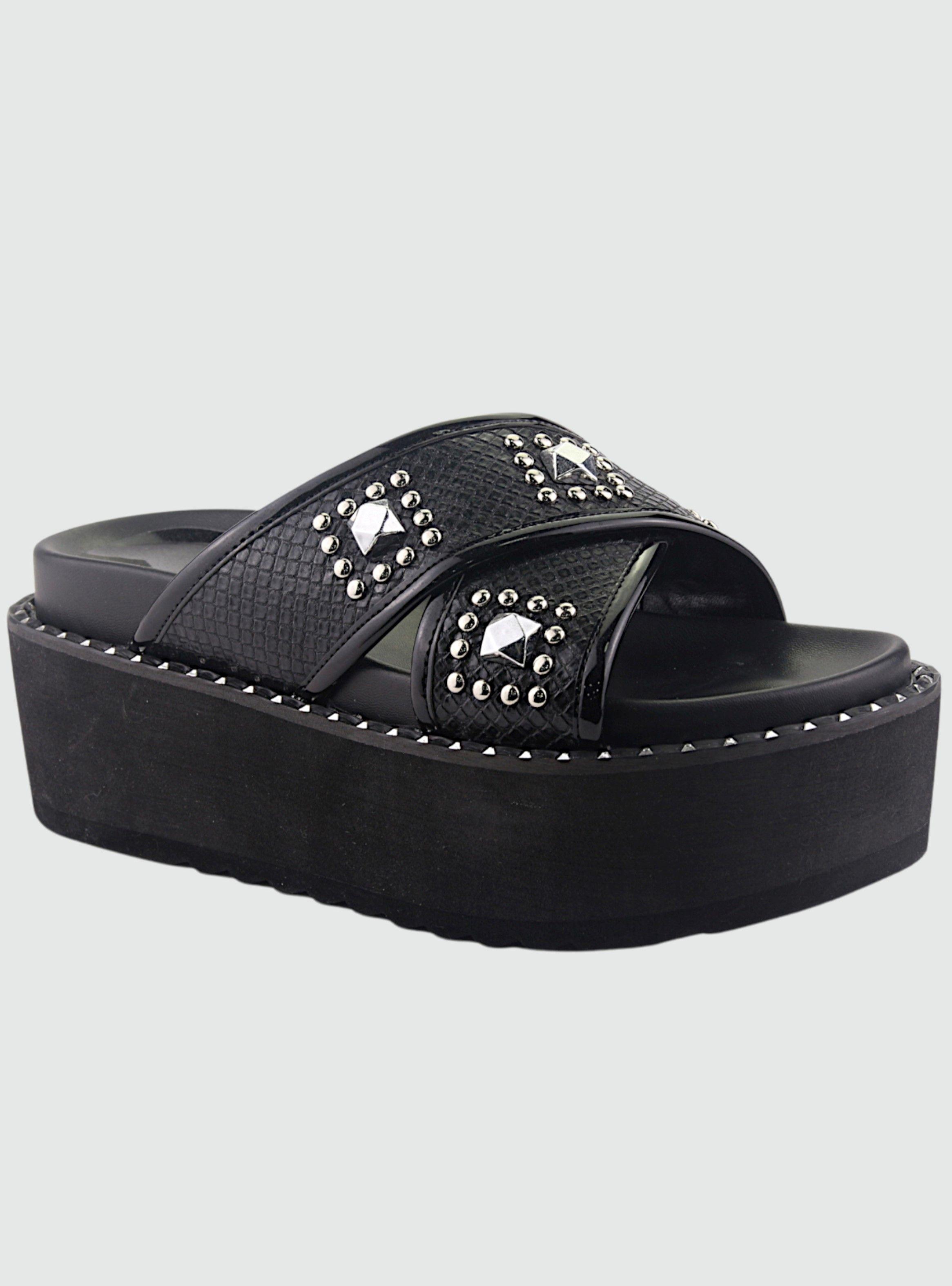 Sandalia Chalada Mujer Villa-3 Negro Casual-0