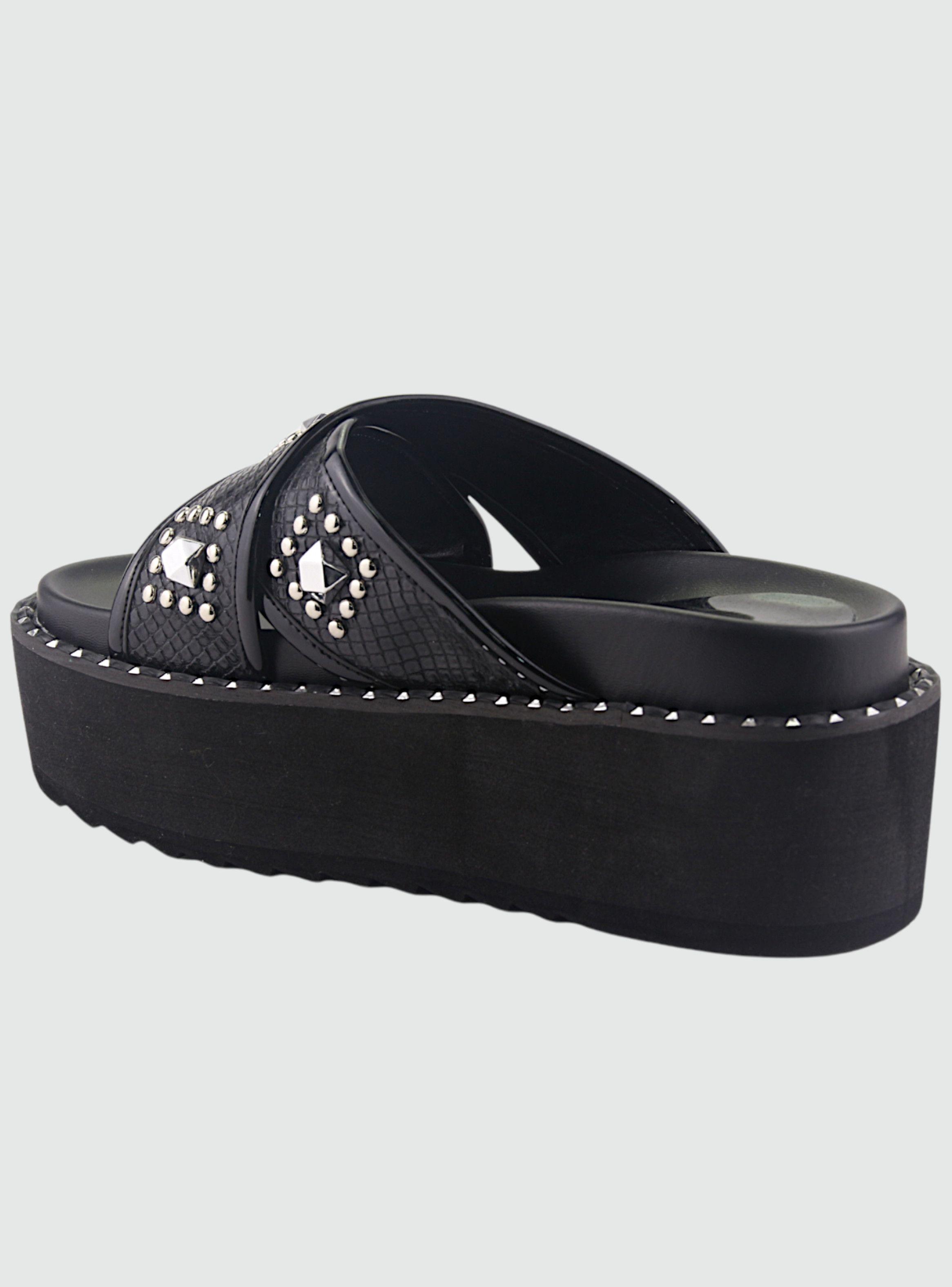 Sandalia Chalada Mujer Villa-3 Negro Casual-1