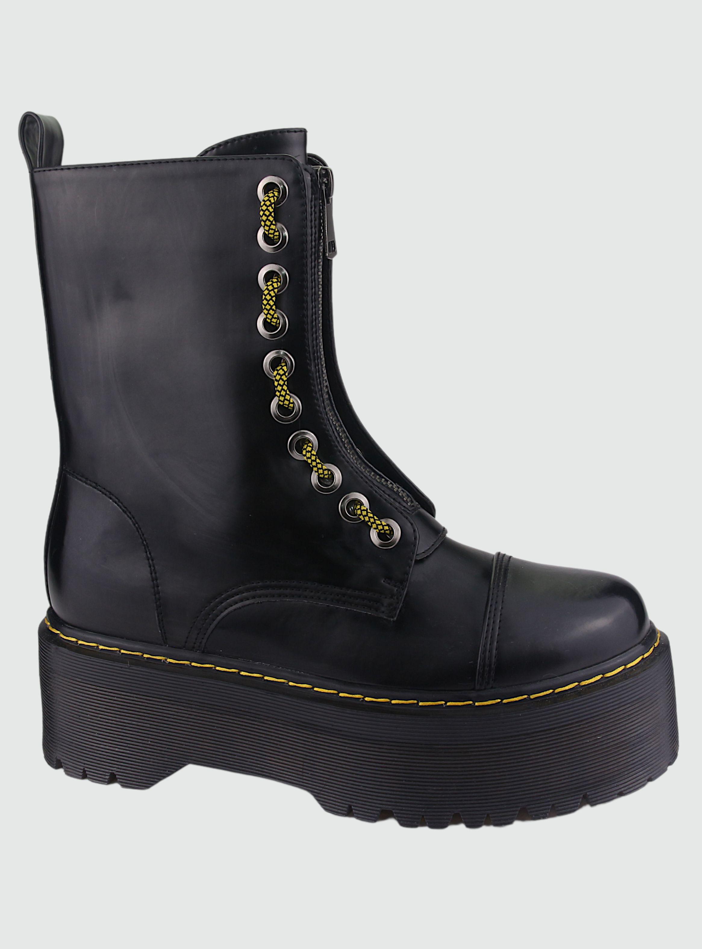 Botin Chalada Mujer 38-Poolh-15 Negro Plataforma-0