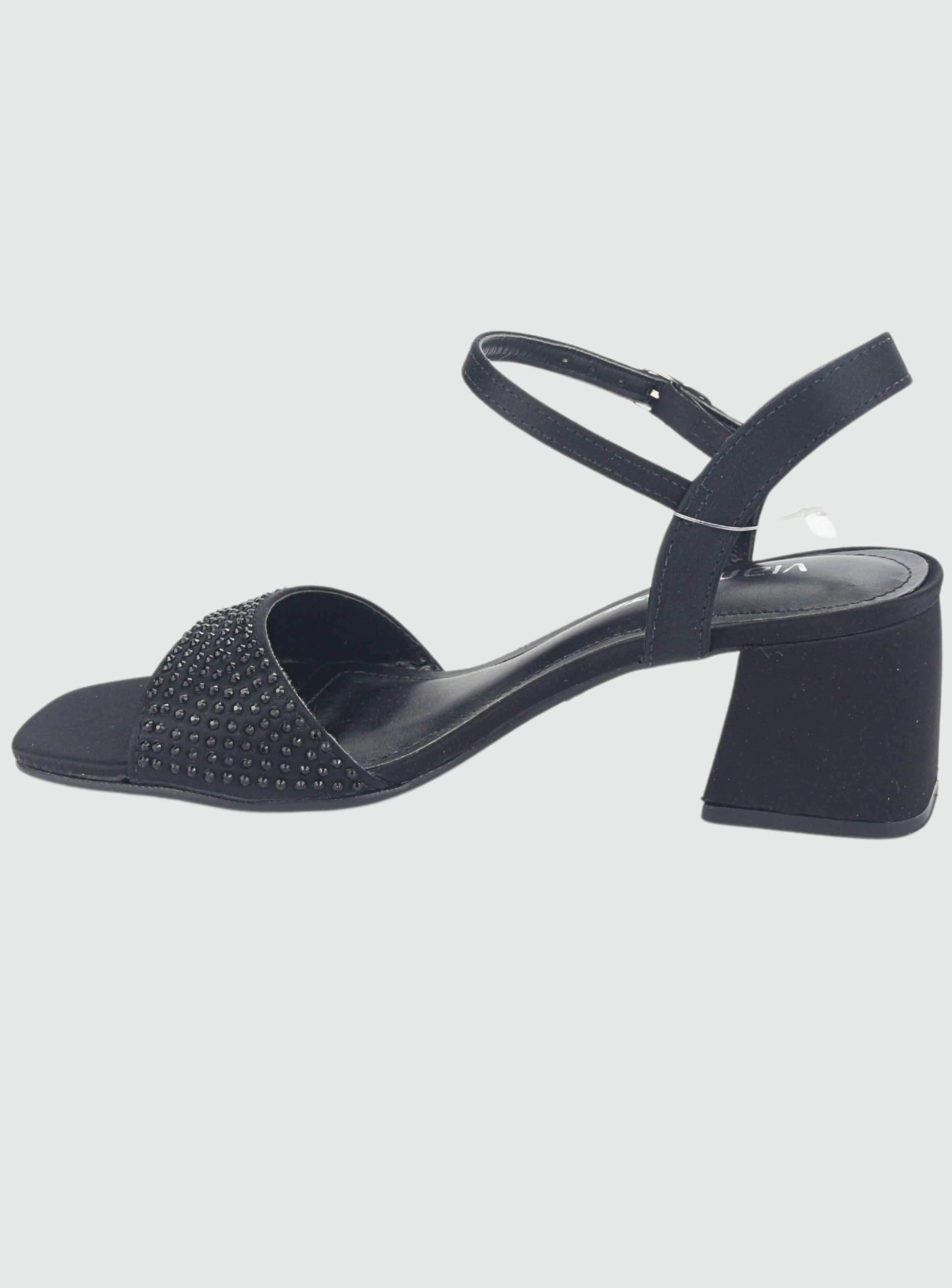 Sandalia Via Marte Mujer 23-9708 C Preto Casual-1