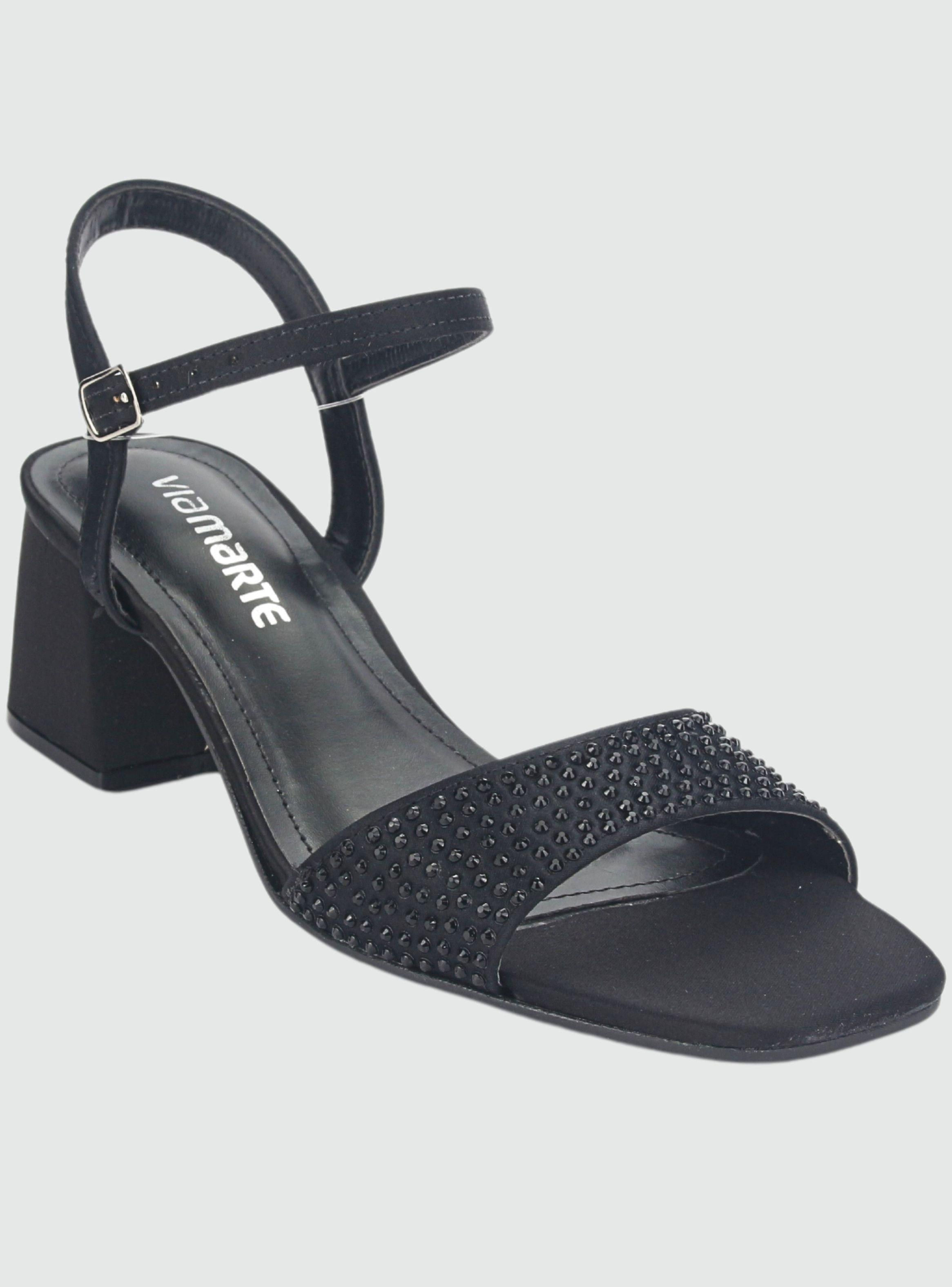 Sandalia Via Marte Mujer 23-9708 C Preto Casual-2