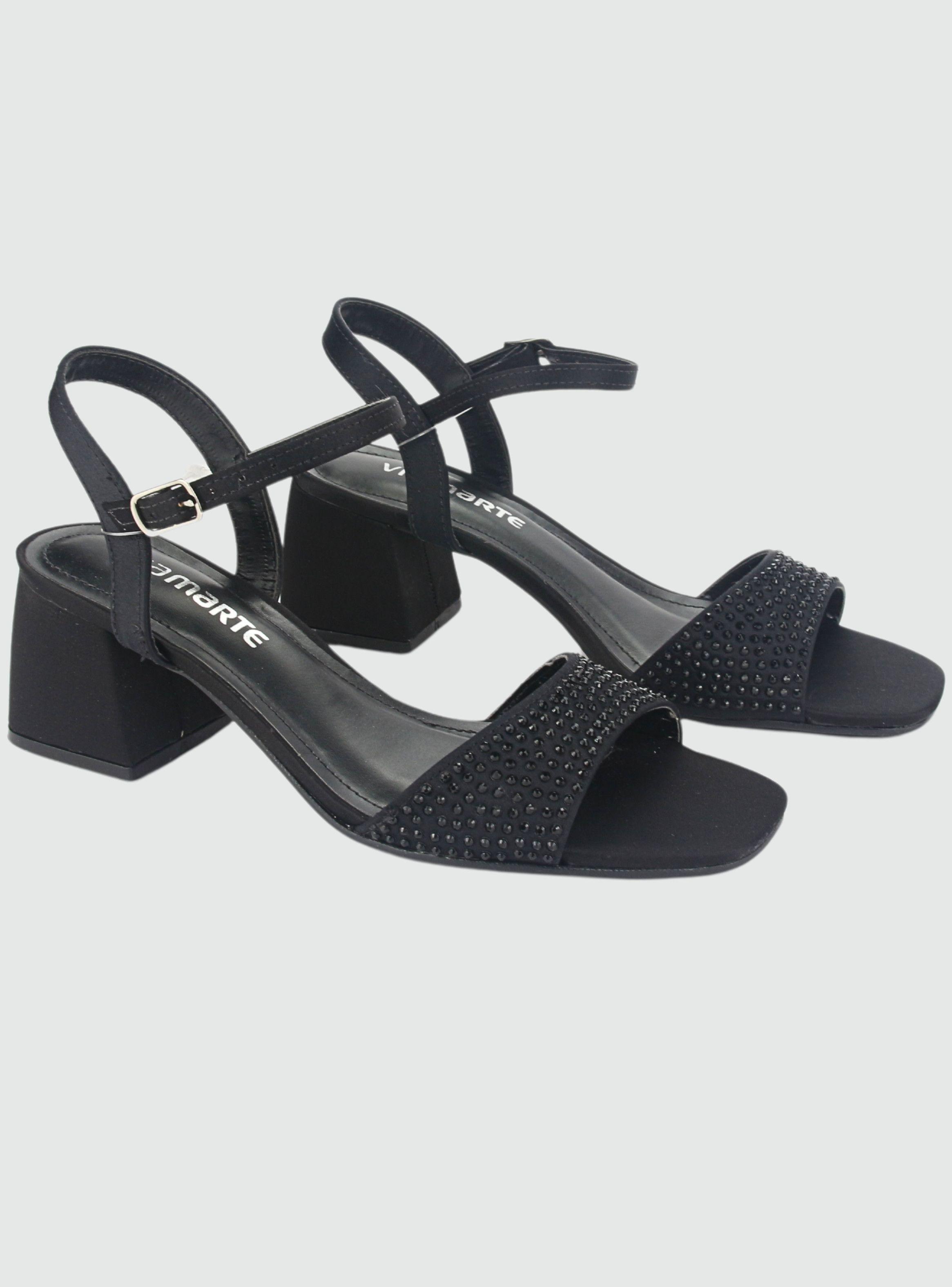 Sandalia Via Marte Mujer 23-9708 C Preto Casual-3