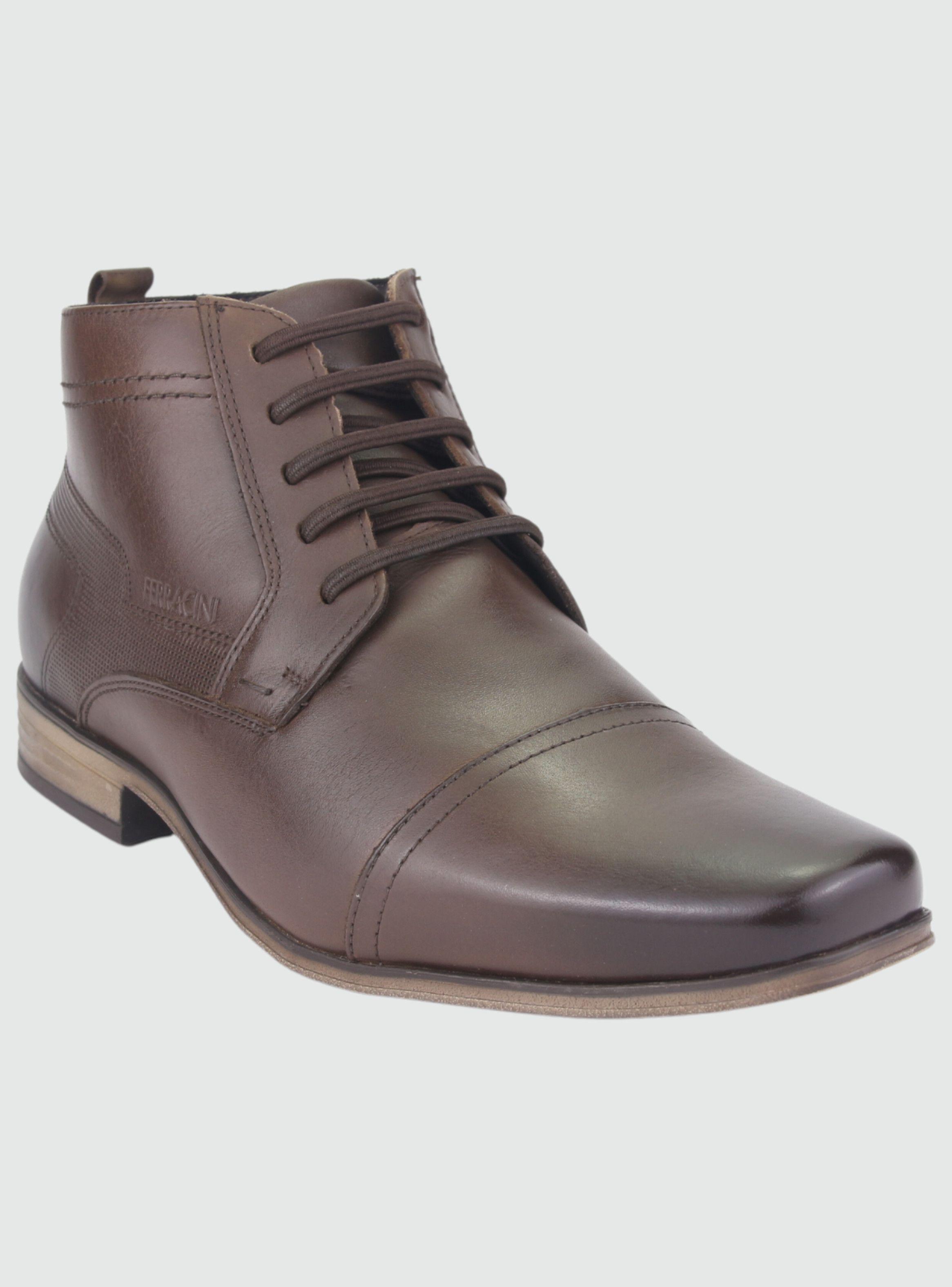 Botin Ferracini Hombre Derby 6071-587 Café Casual-2