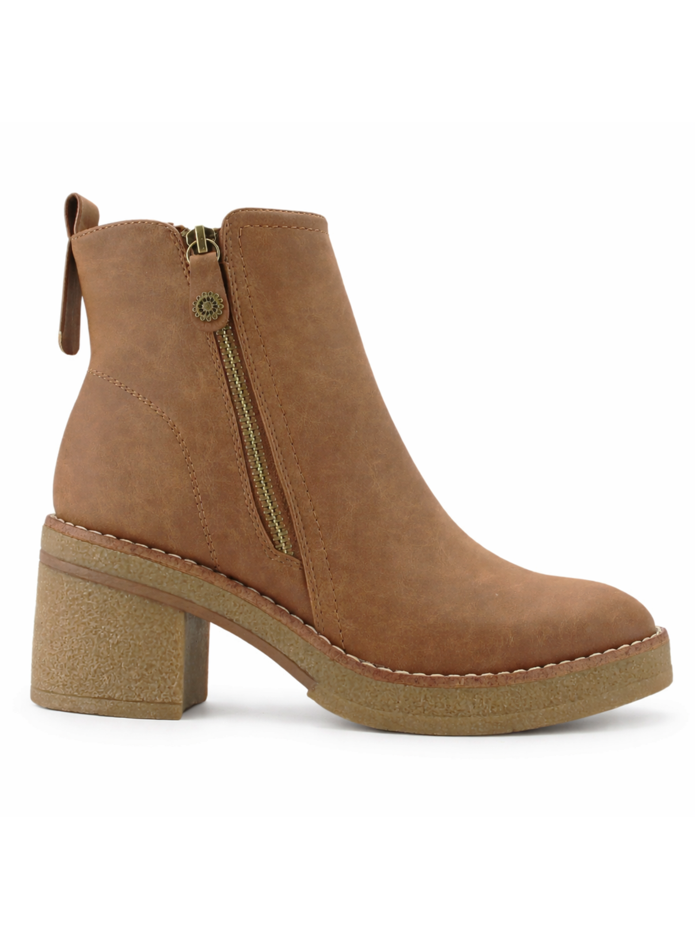 Botin Camel Mujer Casual Chalada Bricca-0