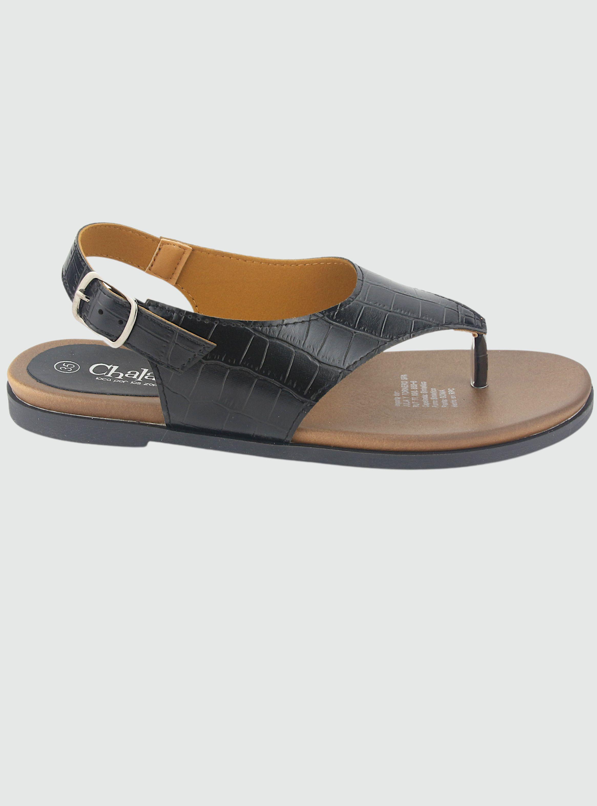 Sandalia Chalada Mujer Prela-13 Negro Casual-0