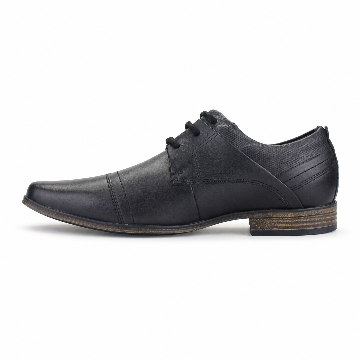 Zapato Ferracini Hombre 6065 Derby Negro Matte Casual-1