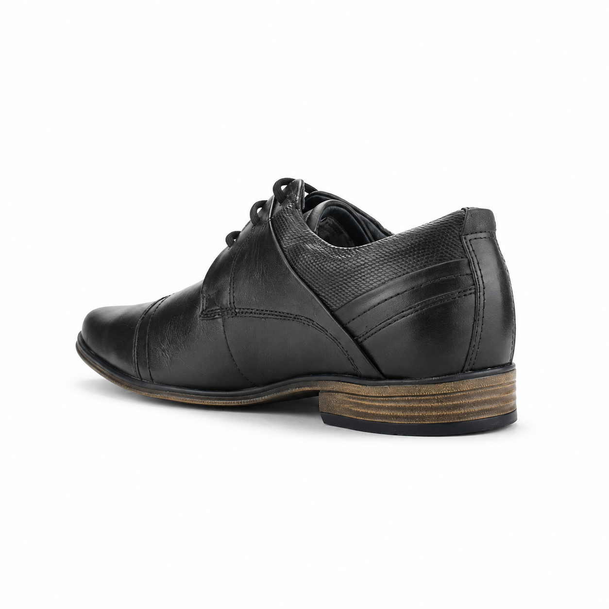 Zapato Ferracini Hombre 6065 Derby Negro Matte Casual-3