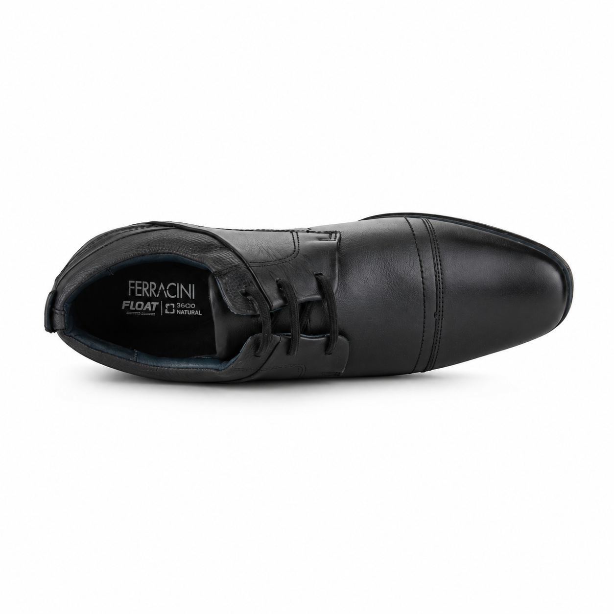 Zapato Ferracini Hombre 6065 Derby Negro Matte Casual-4