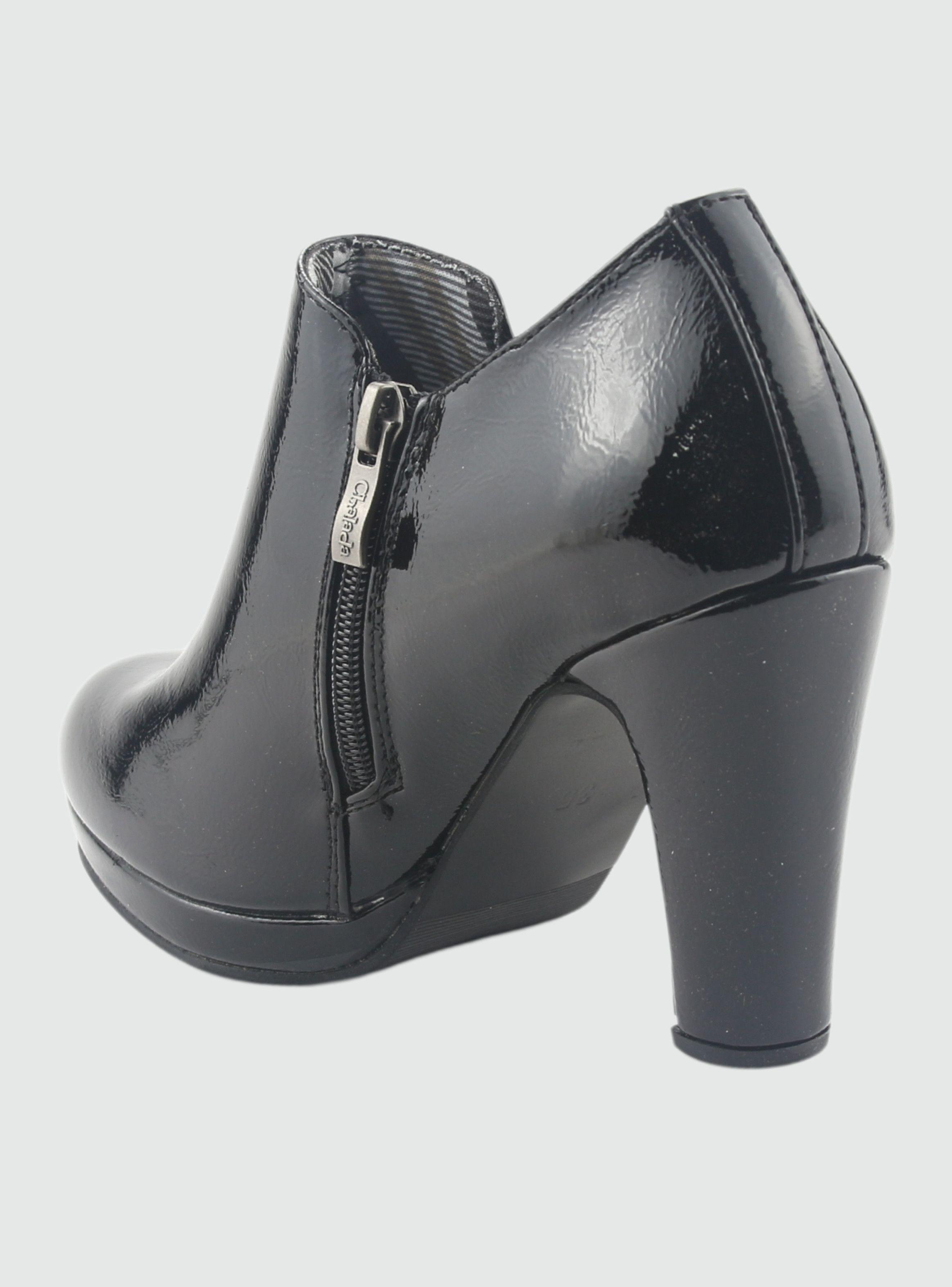 Botin Chalada Mujer Plataform12 Negro Moda-3