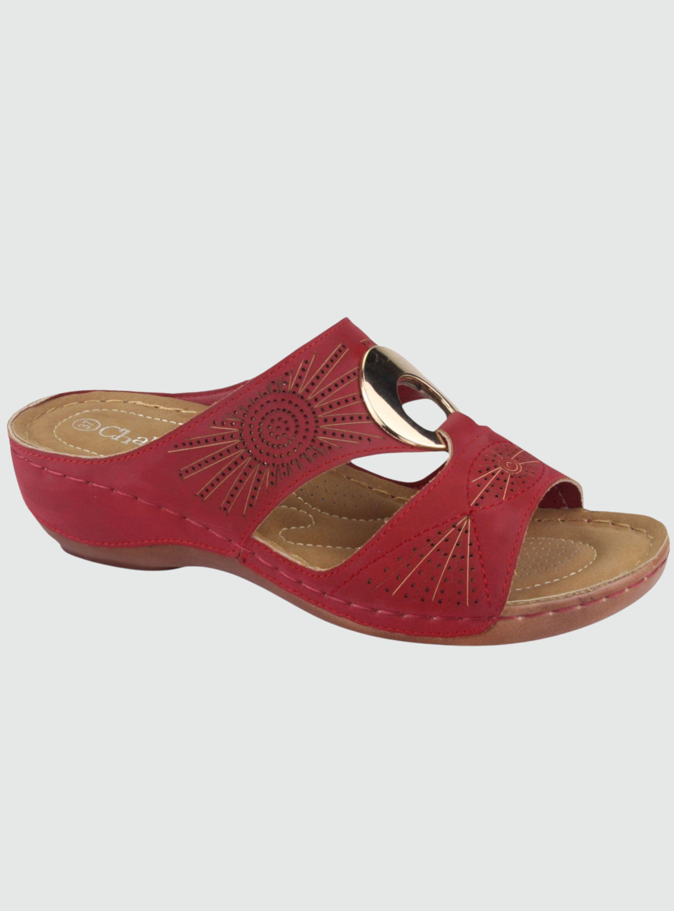 Sandalia Chalada Mujer Kon-5 Rojo Casual-0