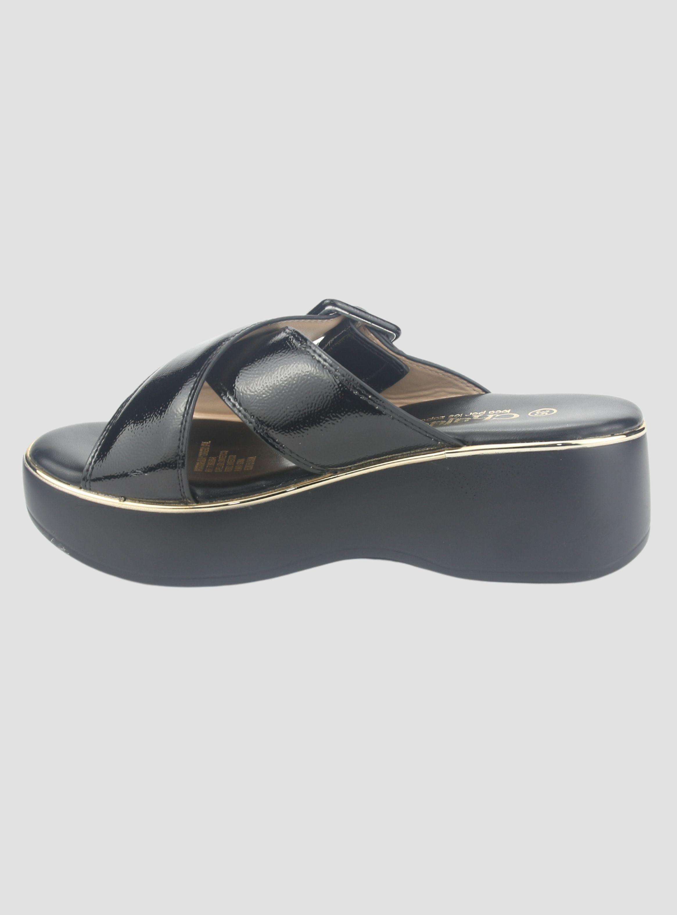 Sandalia Chalada Mujer Tota-53 Negro Plataforma-1