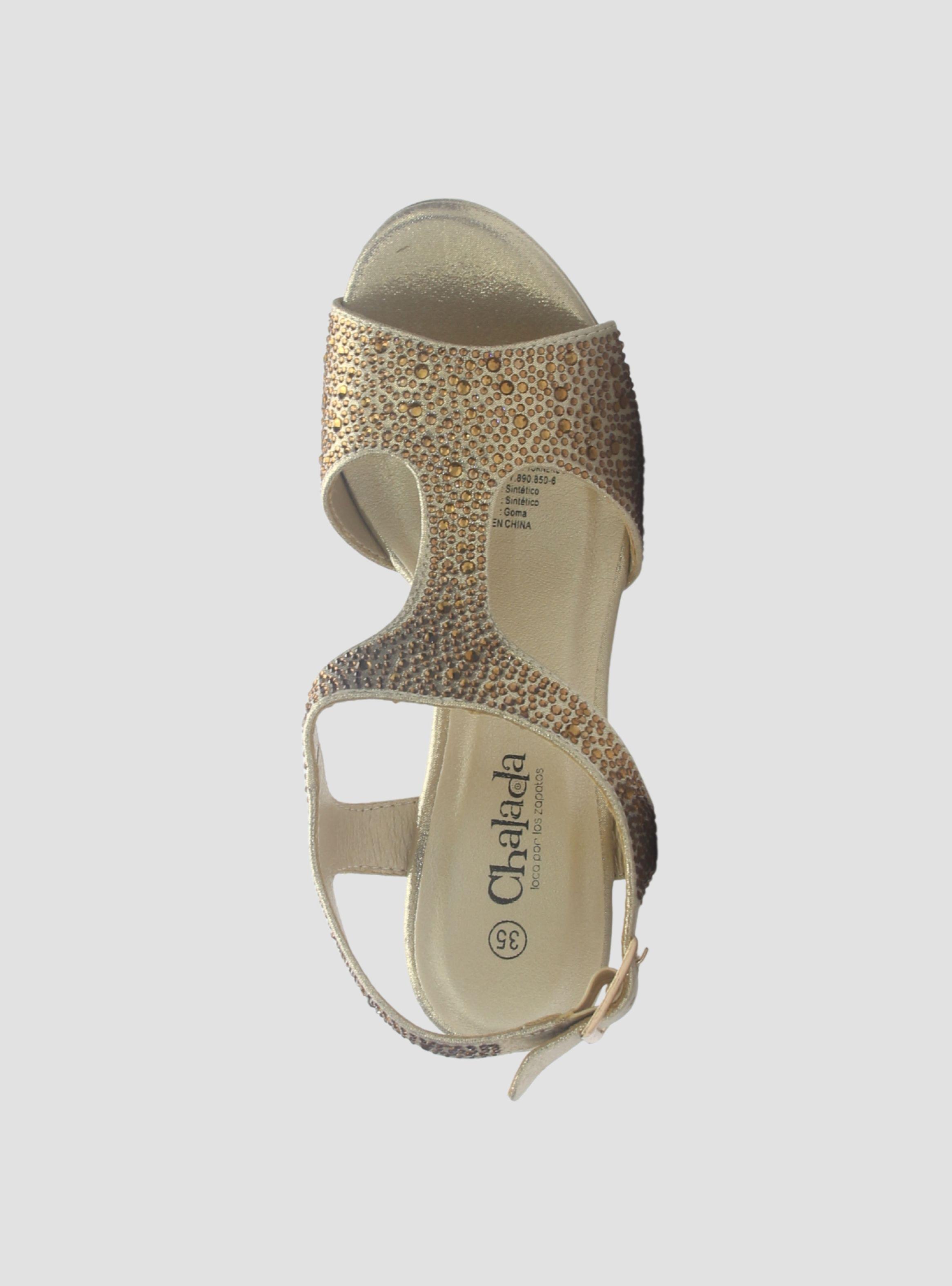 Sandalia Mujer Chalada Cosimo-26 Dorado Casual-6
