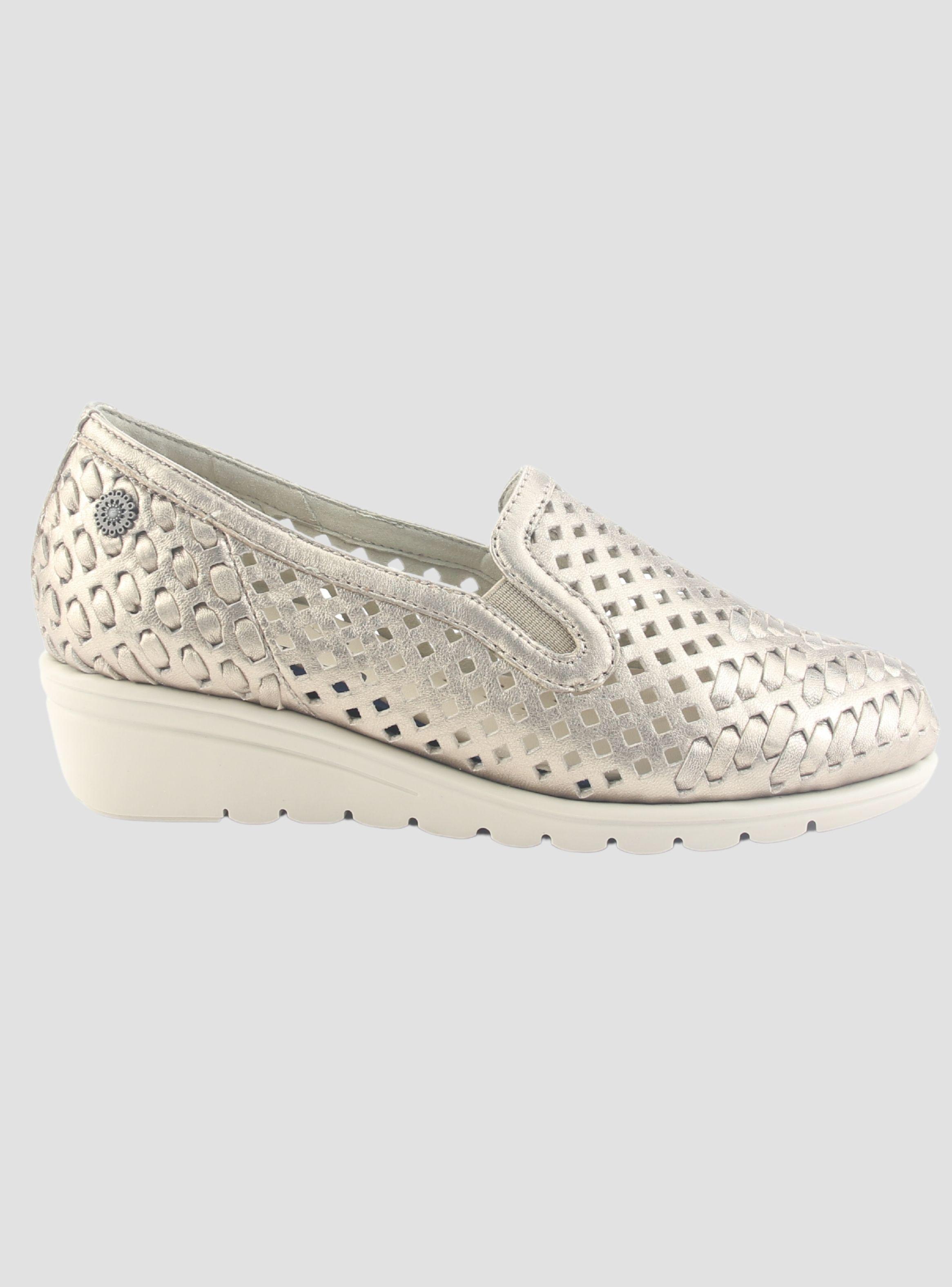 Zapato de Cuero Chalada Mujer Crose-1 Dorado Casual-0