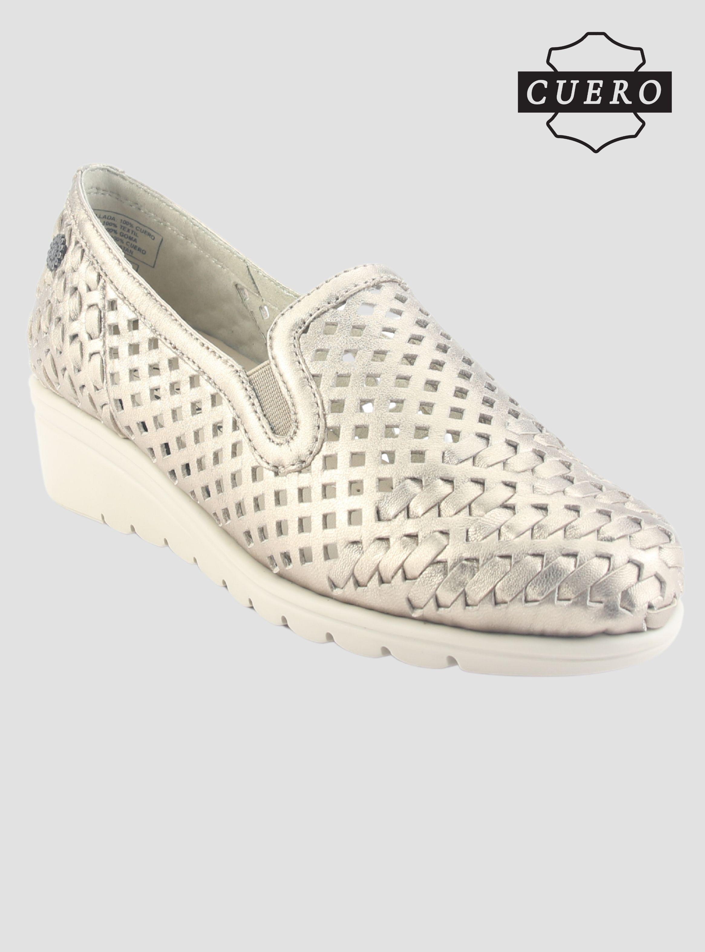 Zapato de Cuero Chalada Mujer Crose-1 Dorado Casual-3