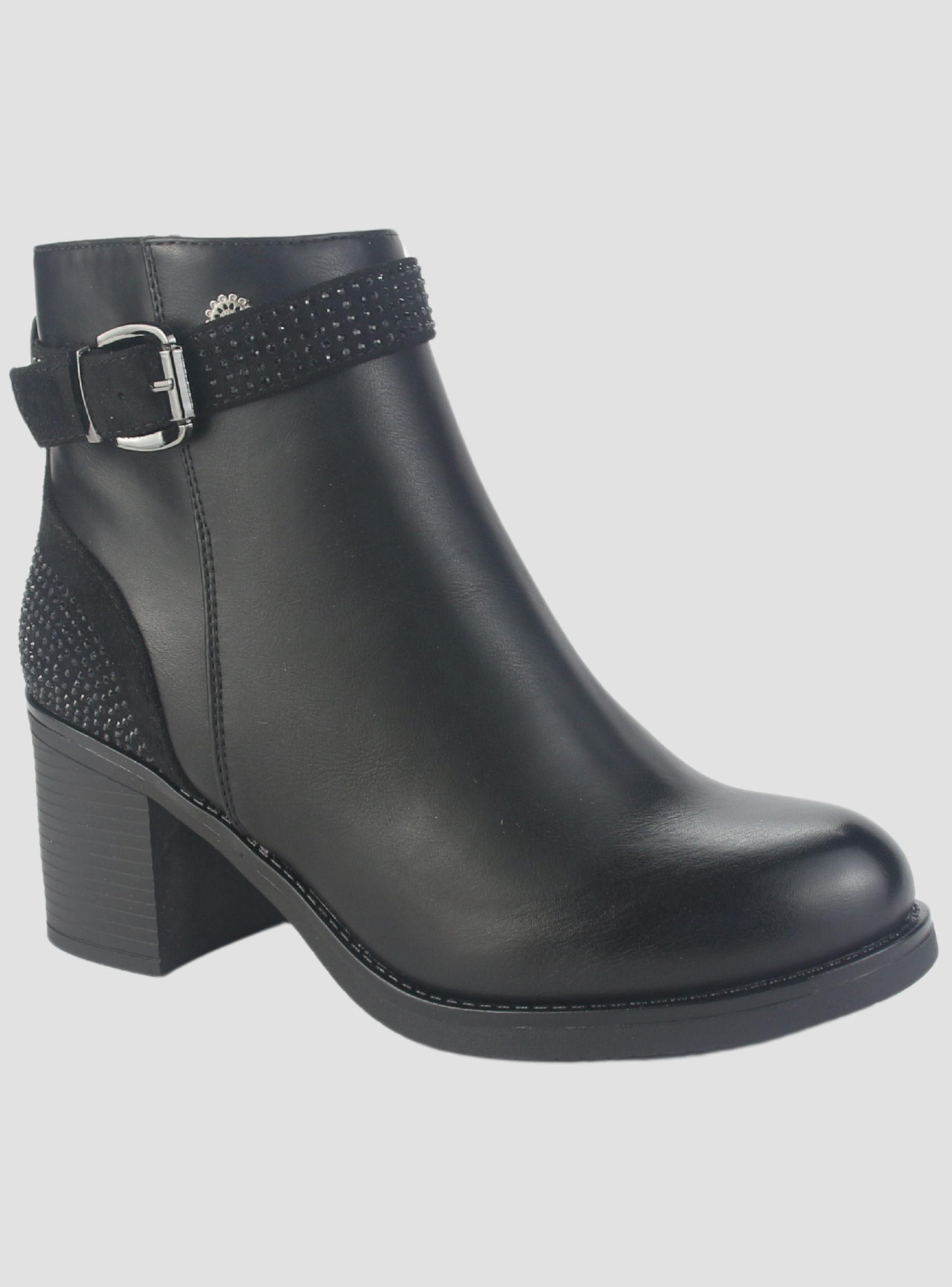 Botin Chalada Mujer Prata-2 Negro Casual-2