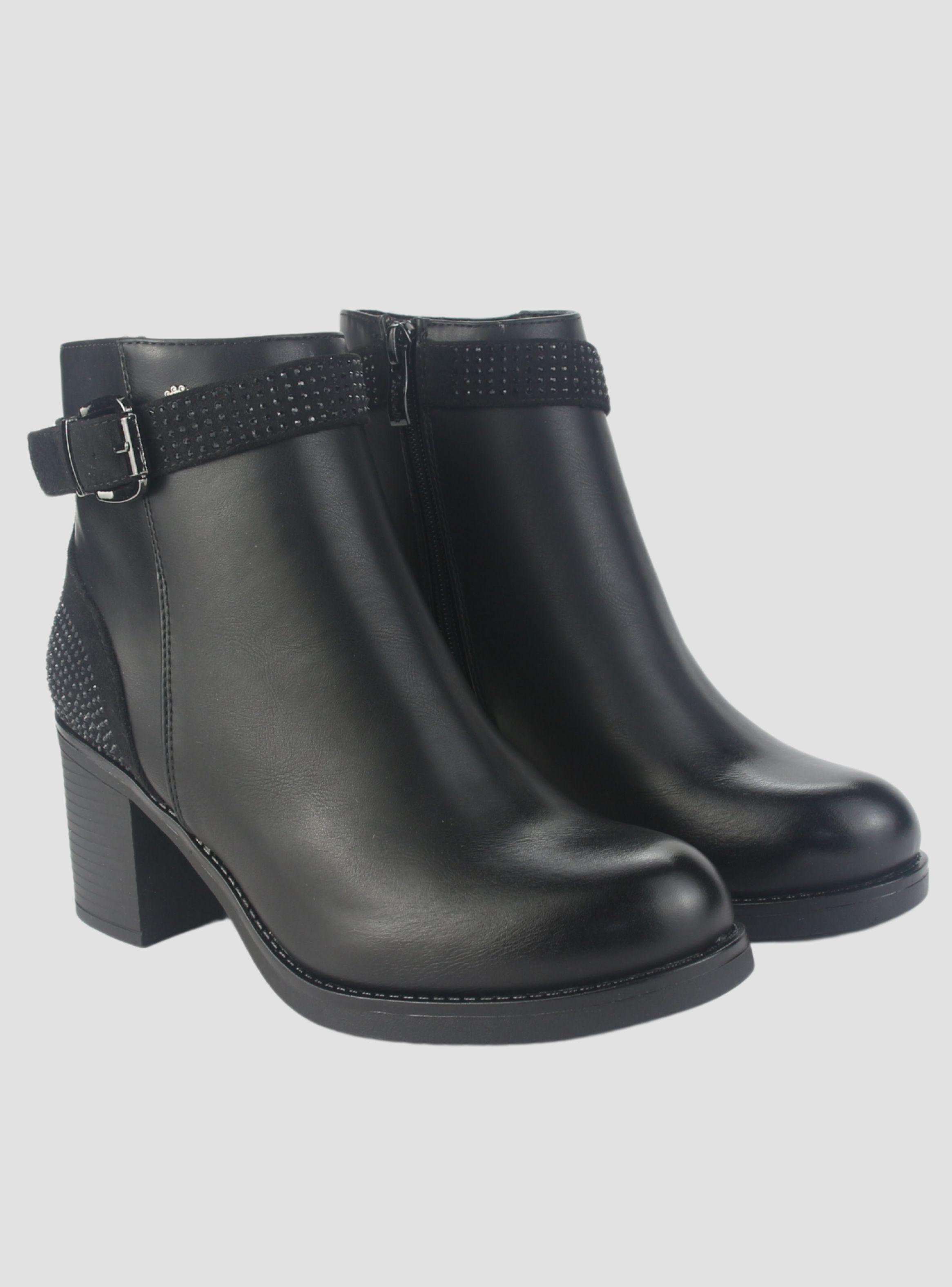 Botin Chalada Mujer Prata-2 Negro Casual-4