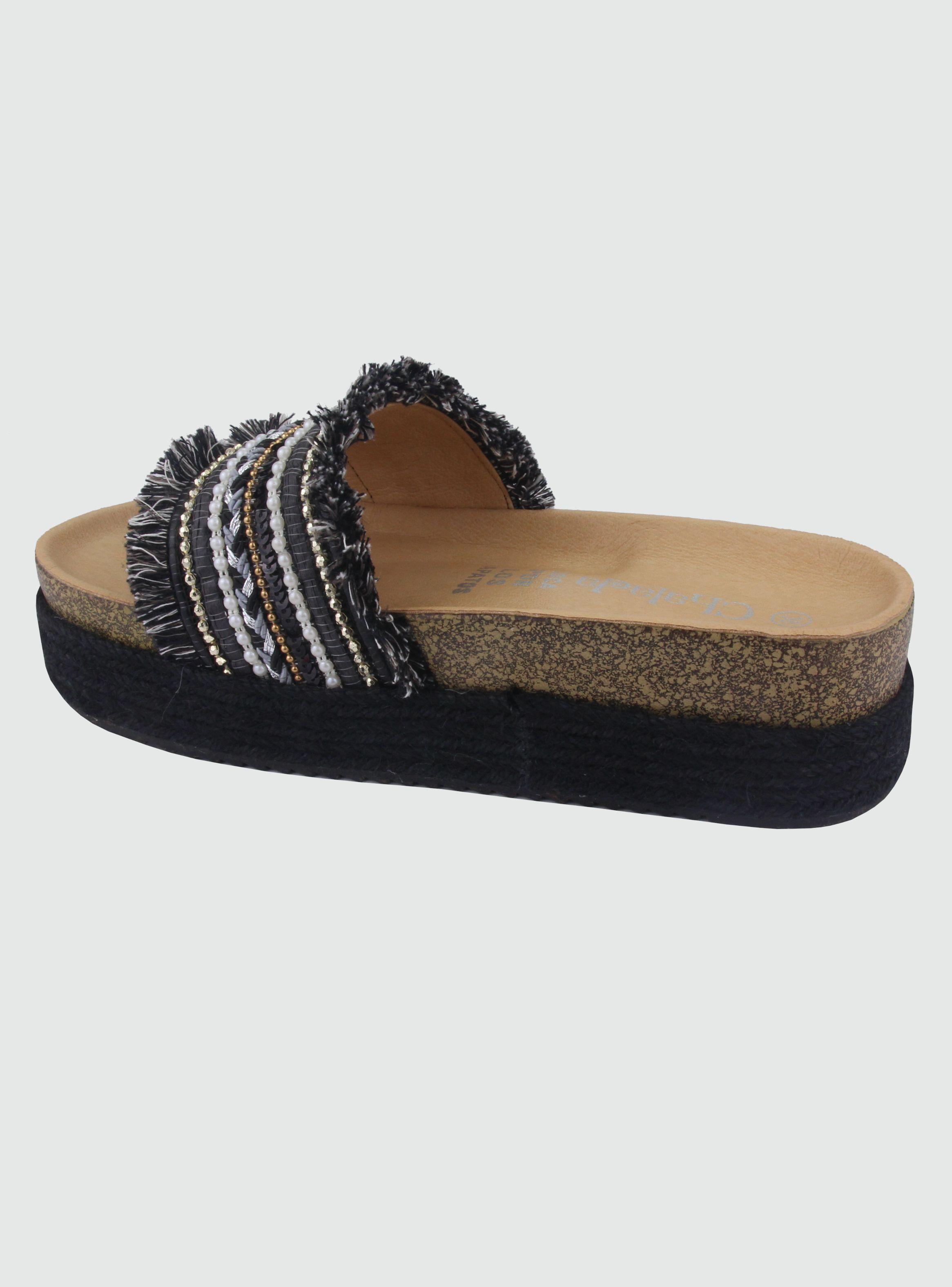Sandalia Chalada Mujer Stork-10 Negro Moda-1