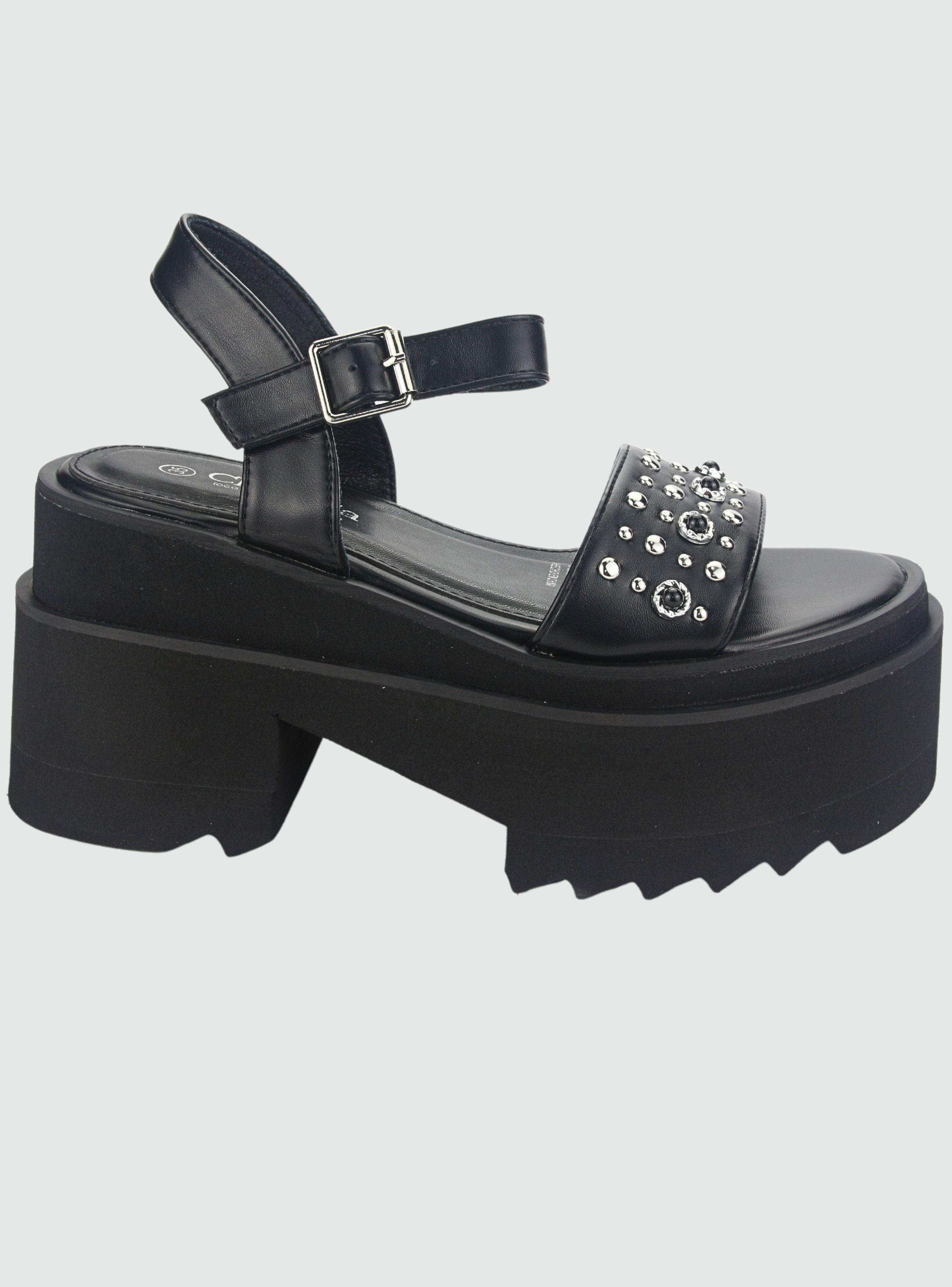 Sandalia Chalada Mujer Wurt-5 Negro Casual-0