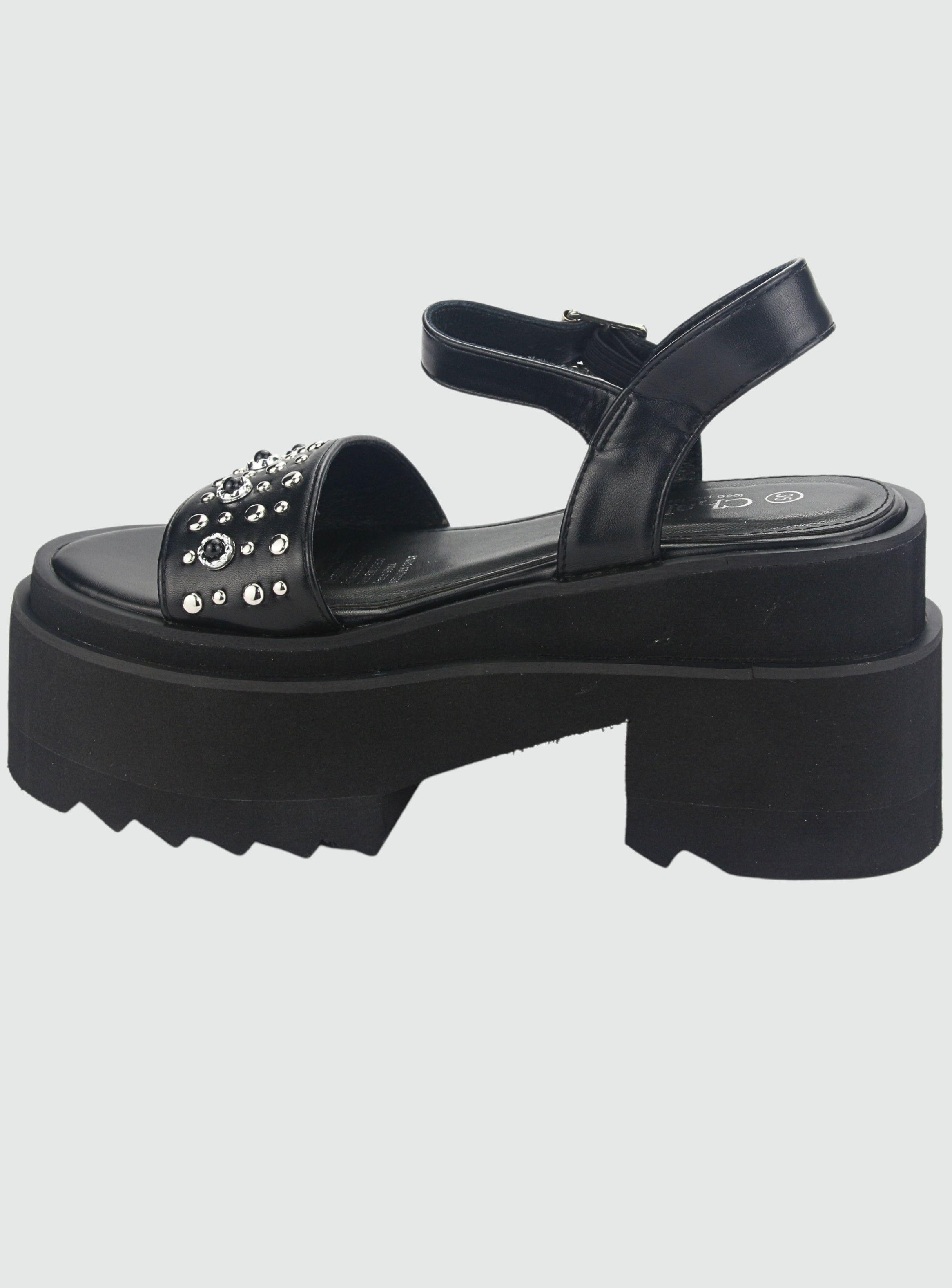 Sandalia Chalada Mujer Wurt-5 Negro Casual-1