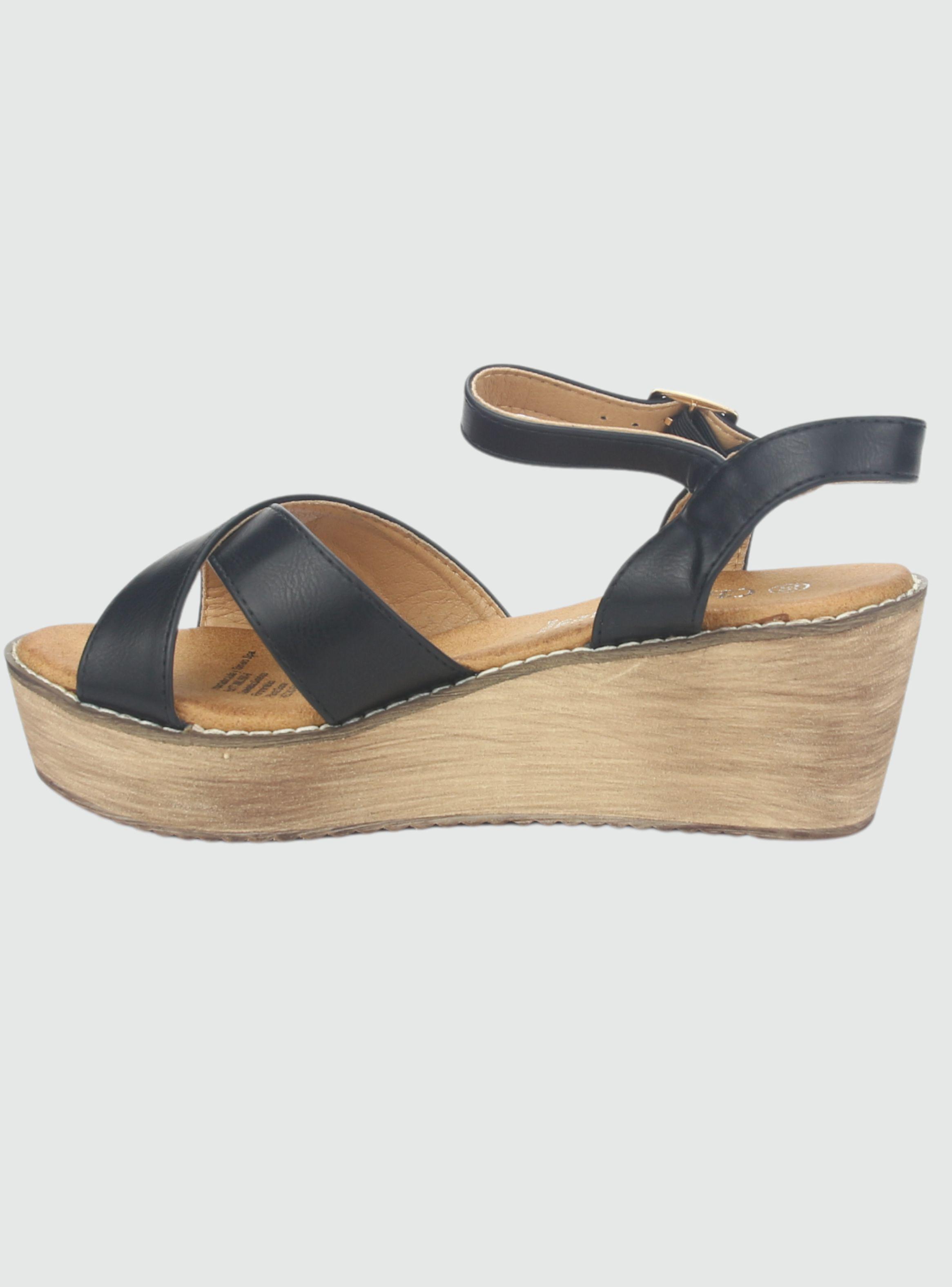 Sandalia Chalada Mujer Tala-1 Negro Plataforma-1