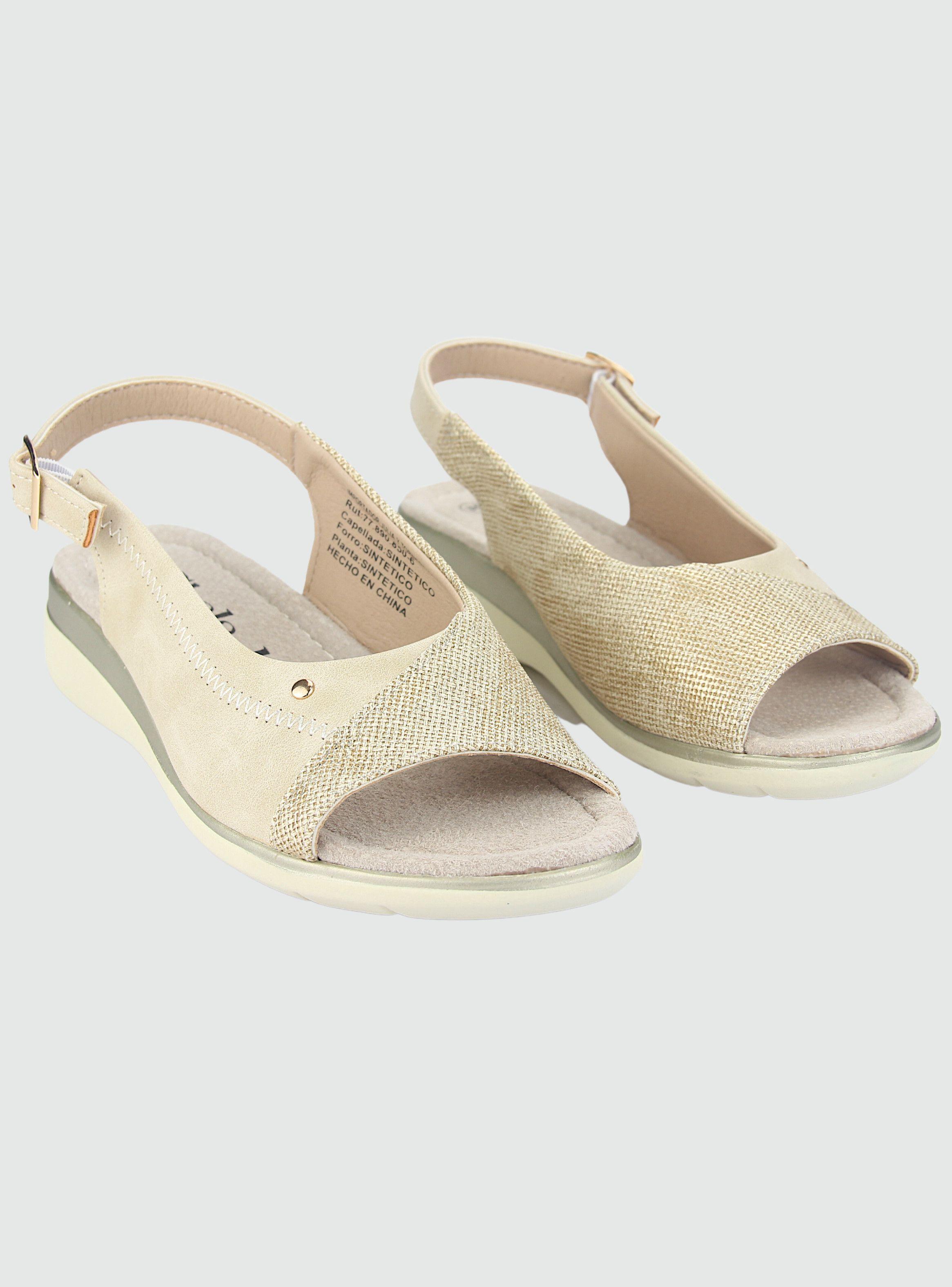 Sandalia Chalada Mujer Floro-5 Beige Casual-4