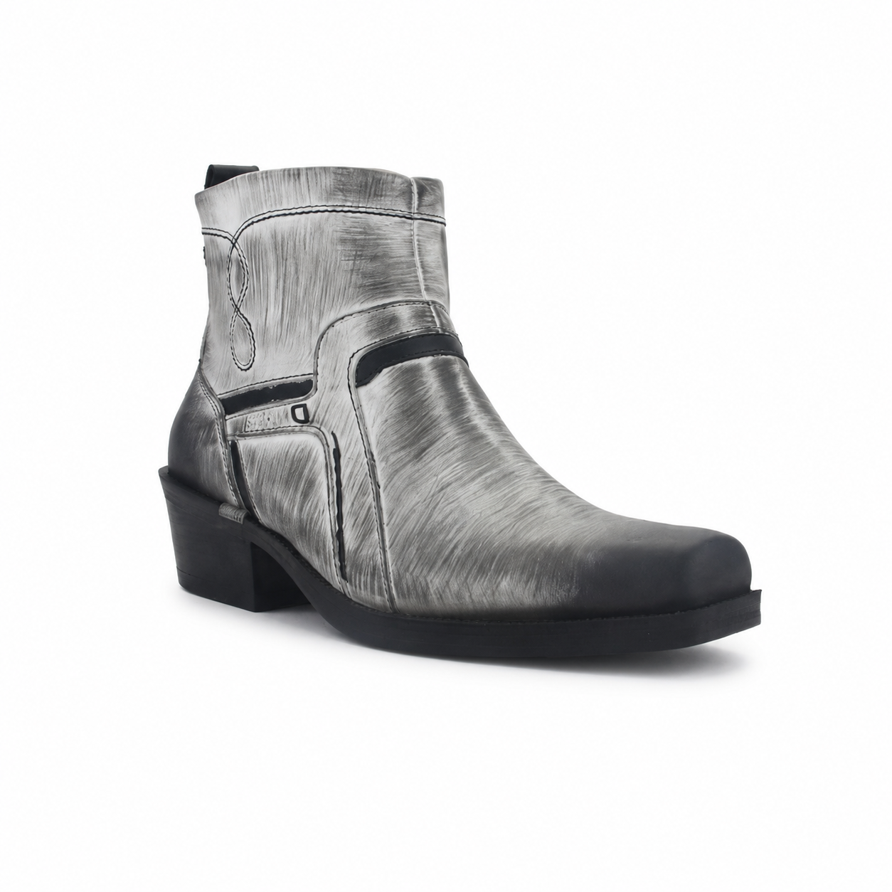 Botin Ferracini Hombre 8986 New Country Blanco/Negro Casual-2