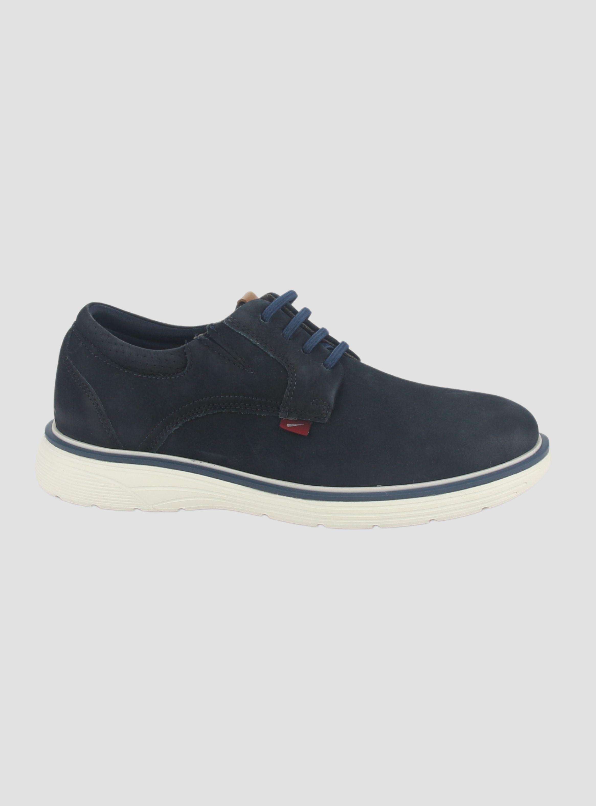 Zapato Ferracini Hombre 4960 Full Rustic Azul Marino Casual-0