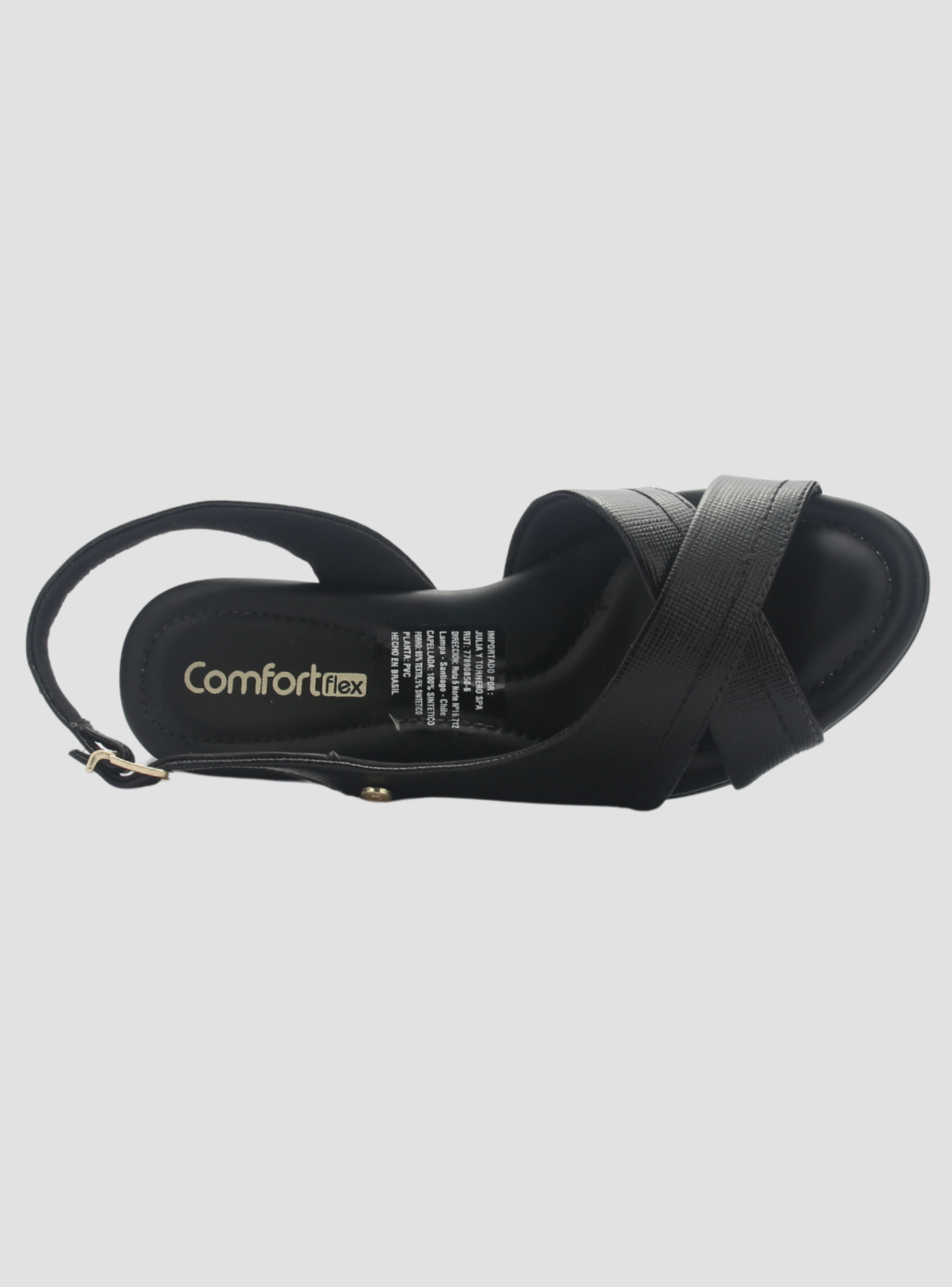 Sandalia Mujer Negro Comfortflex 2557404 Casual-4