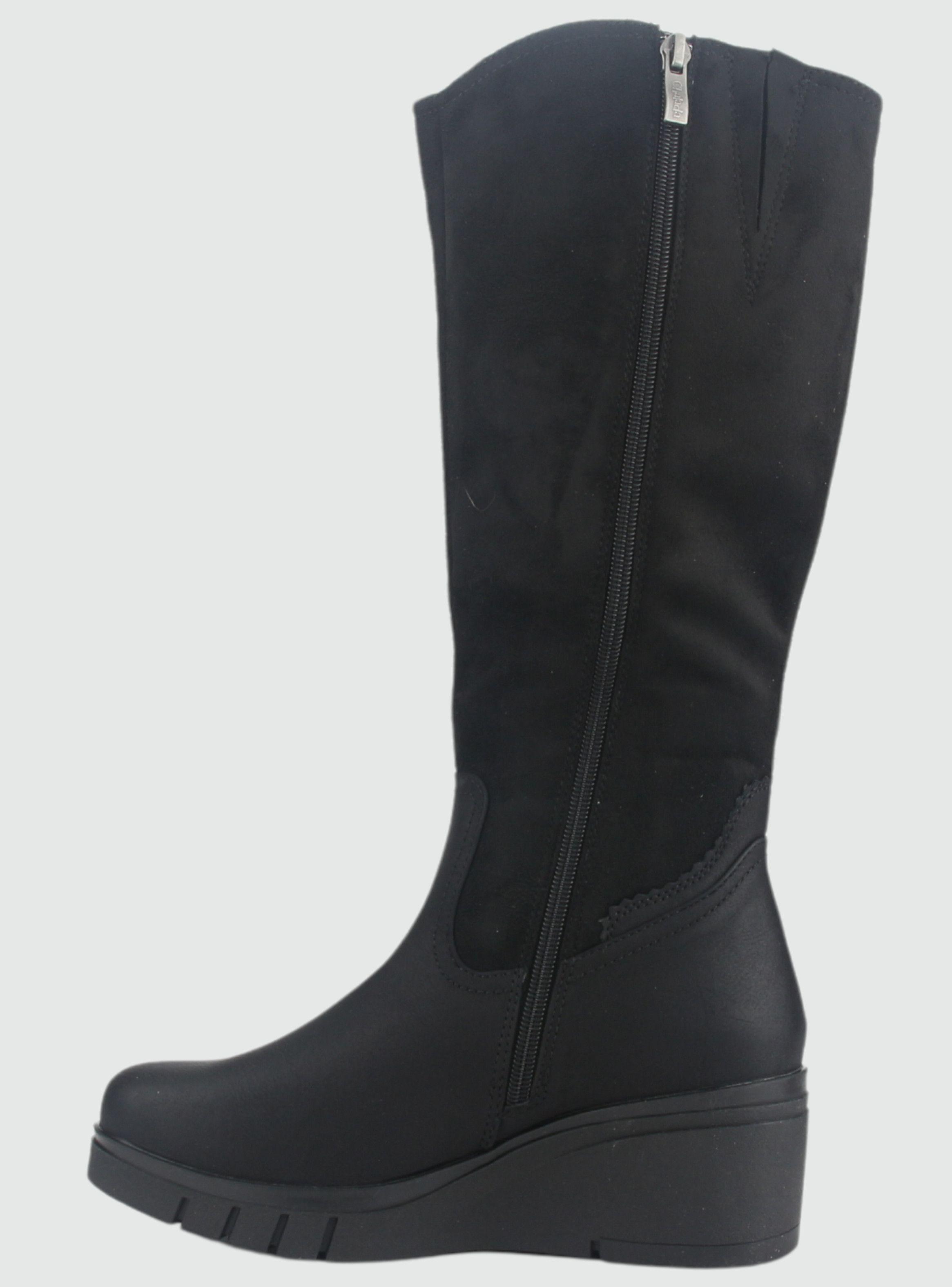 Botin Chalada Mujer Wedgenew-3 Negro Casual-1