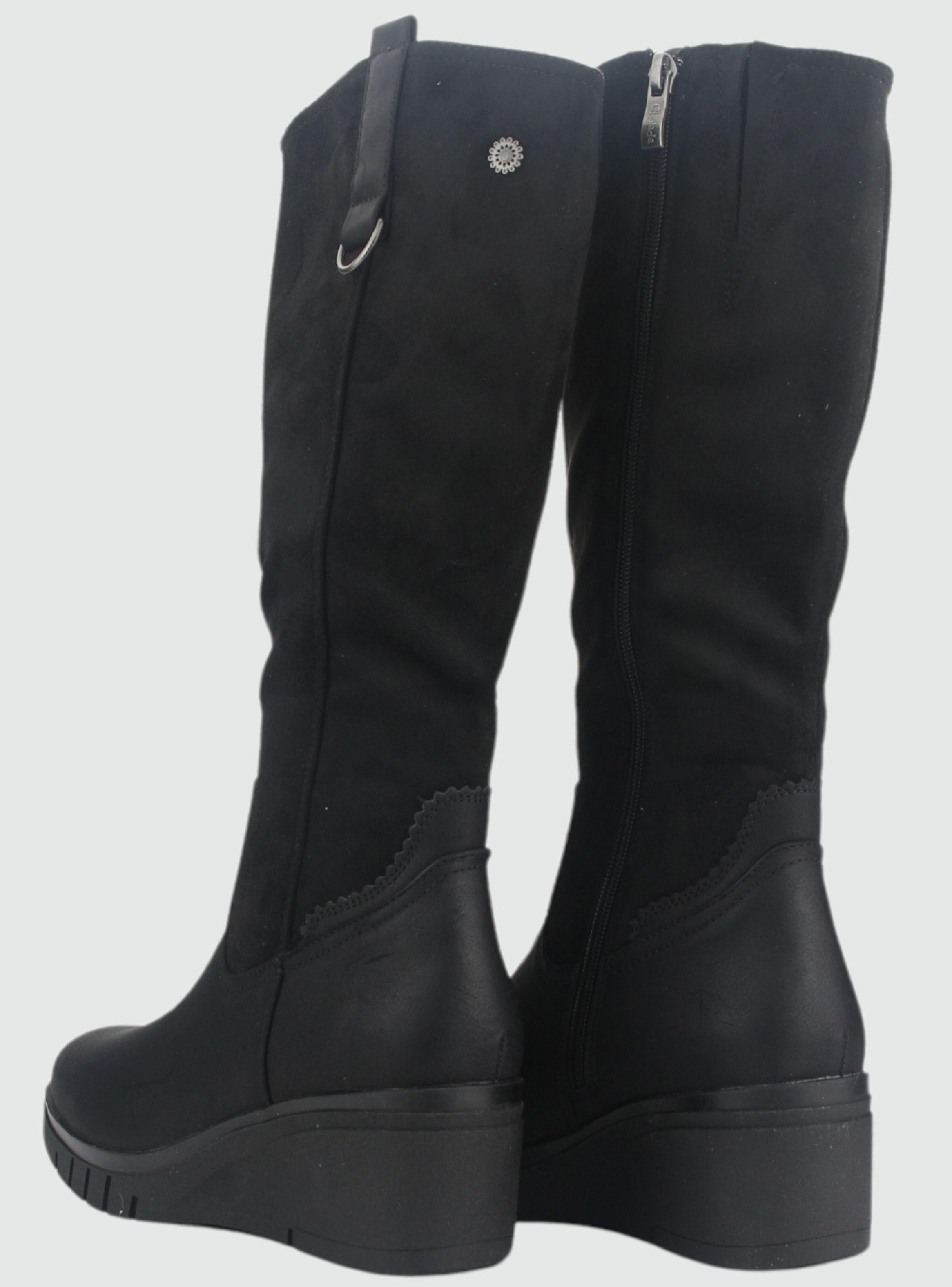 Botin Chalada Mujer Wedgenew-3 Negro Casual-4