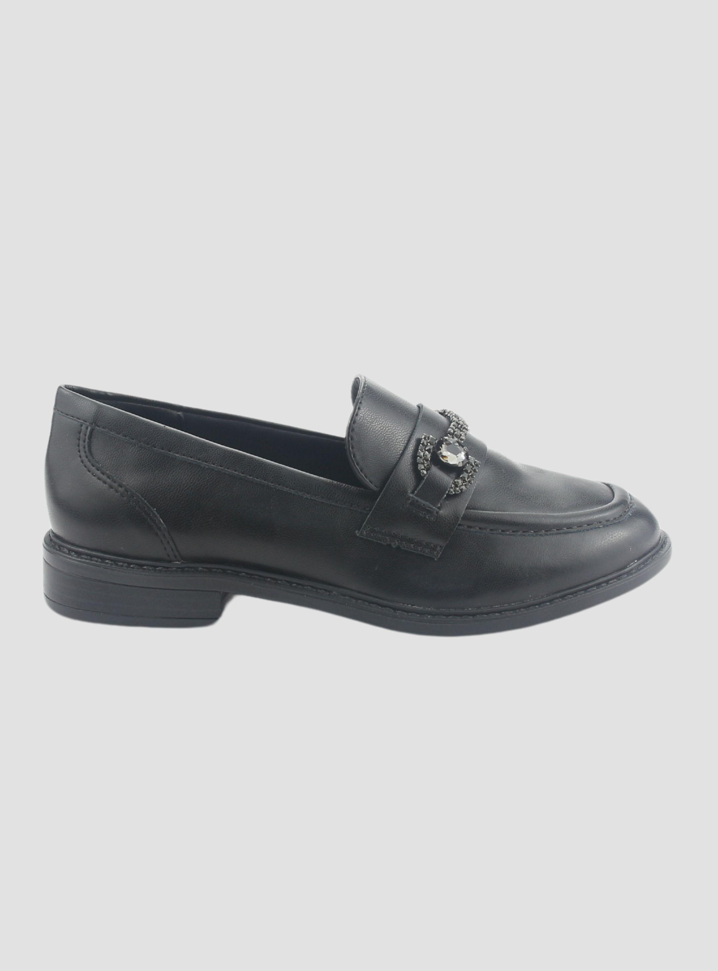 Mocasin Via Marte Mujer 077-004-01 Negro Casual-0