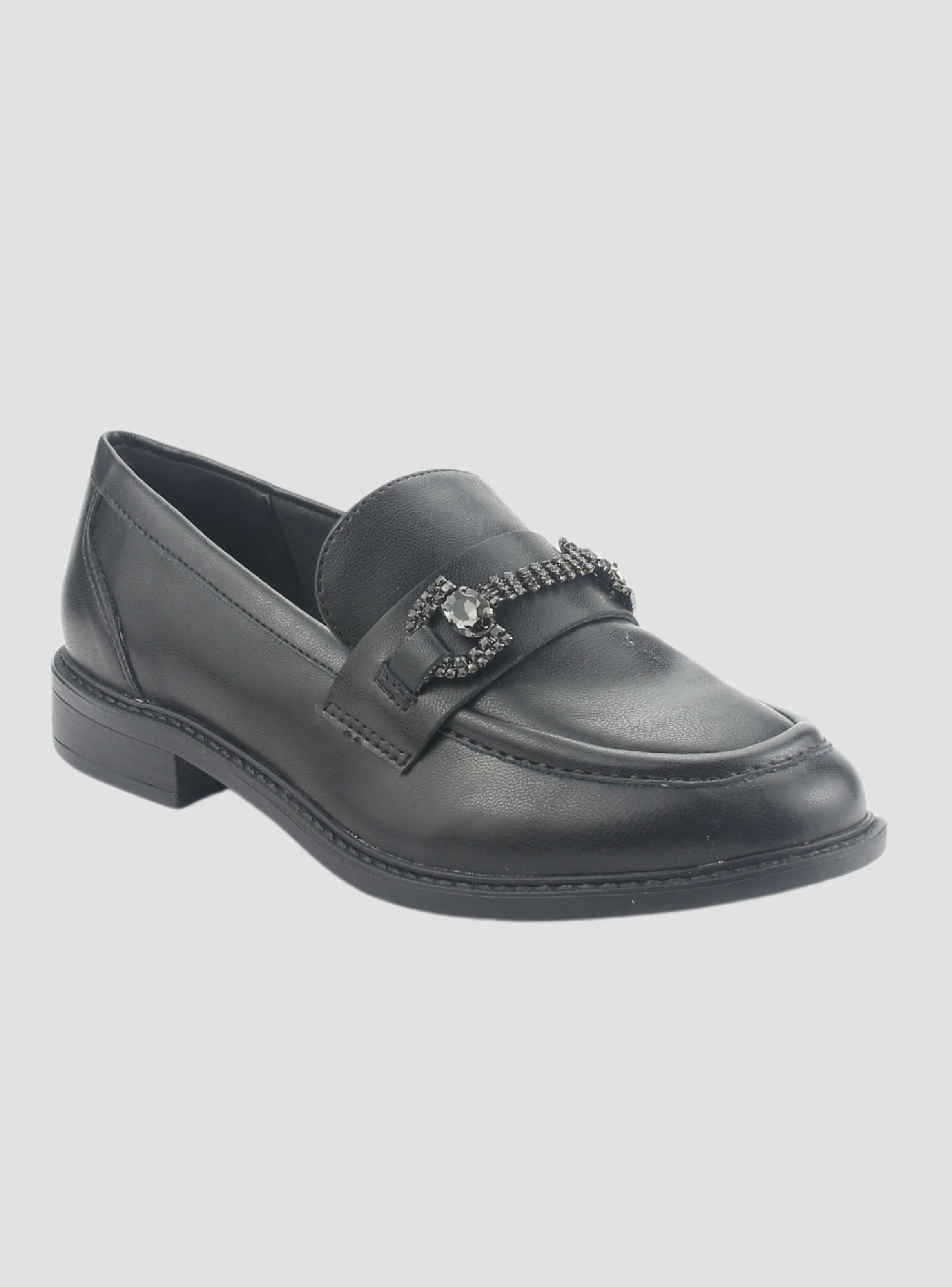 Mocasin Via Marte Mujer 077-004-01 Negro Casual-2