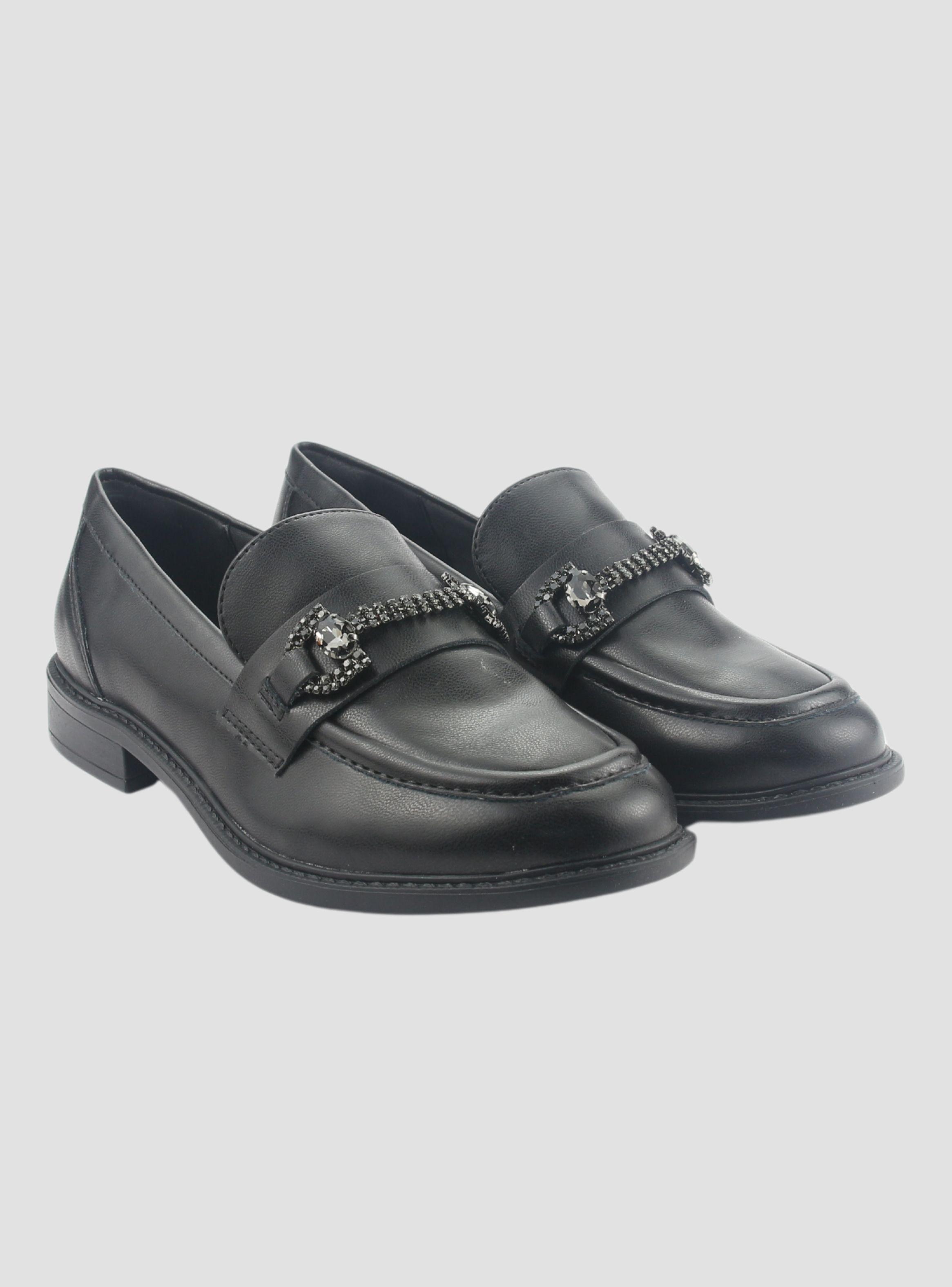 Mocasin Via Marte Mujer 077-004-01 Negro Casual-4