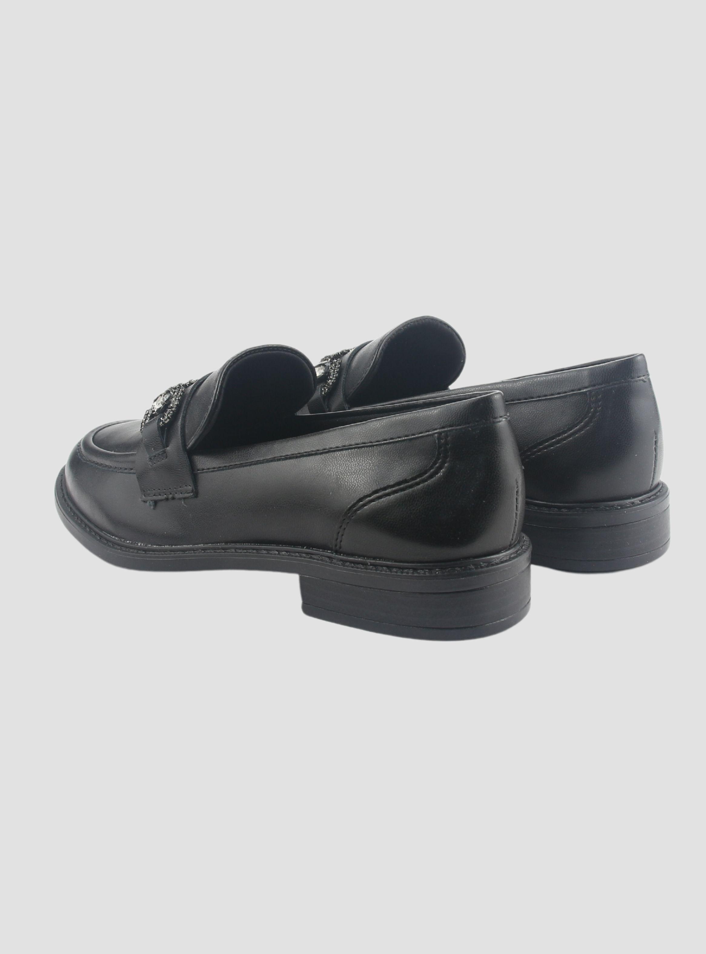 Mocasin Via Marte Mujer 077-004-01 Negro Casual-5