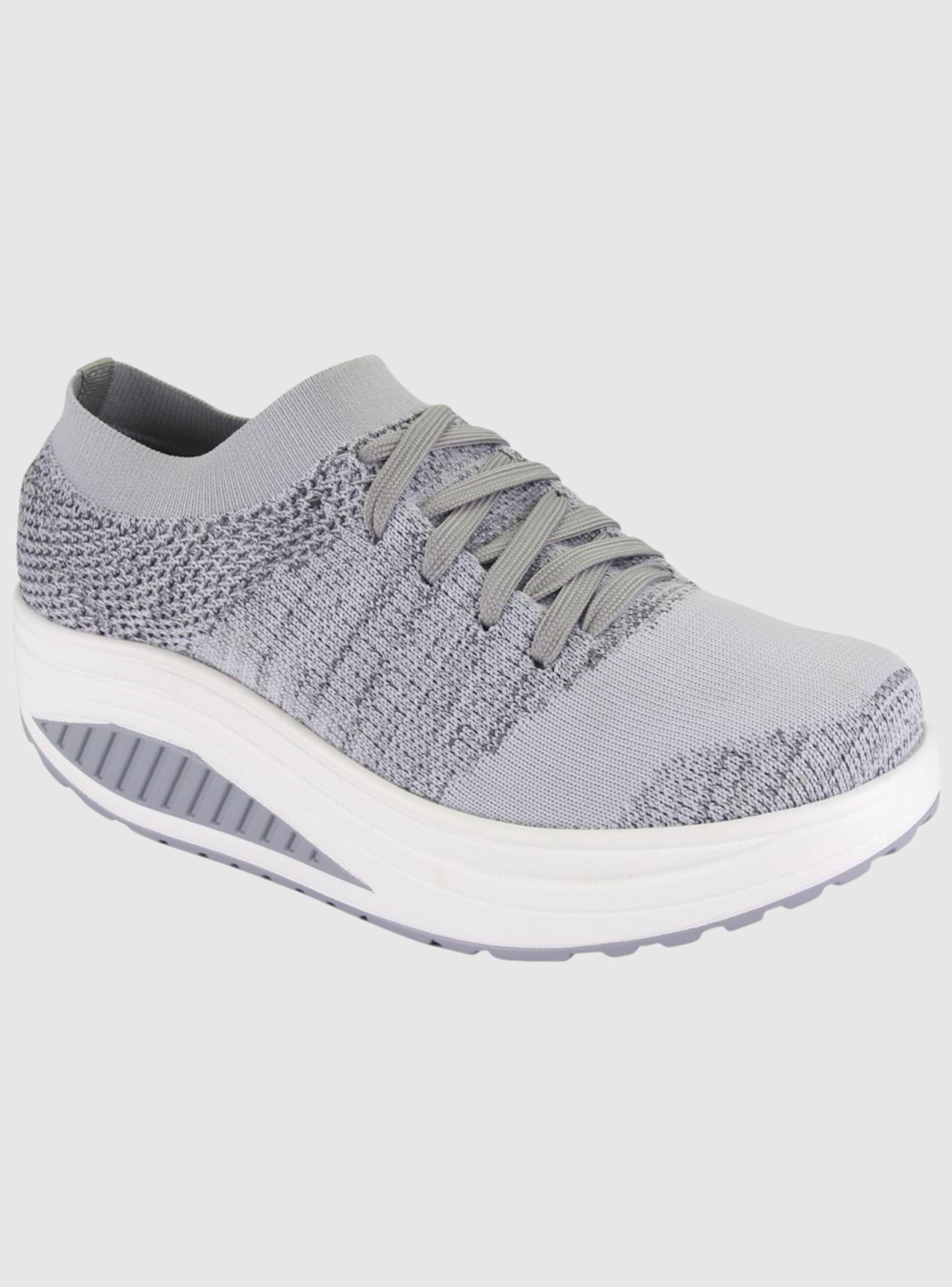 Zapatilla Funway Mujer Tija-7 Gris Plataforma-0