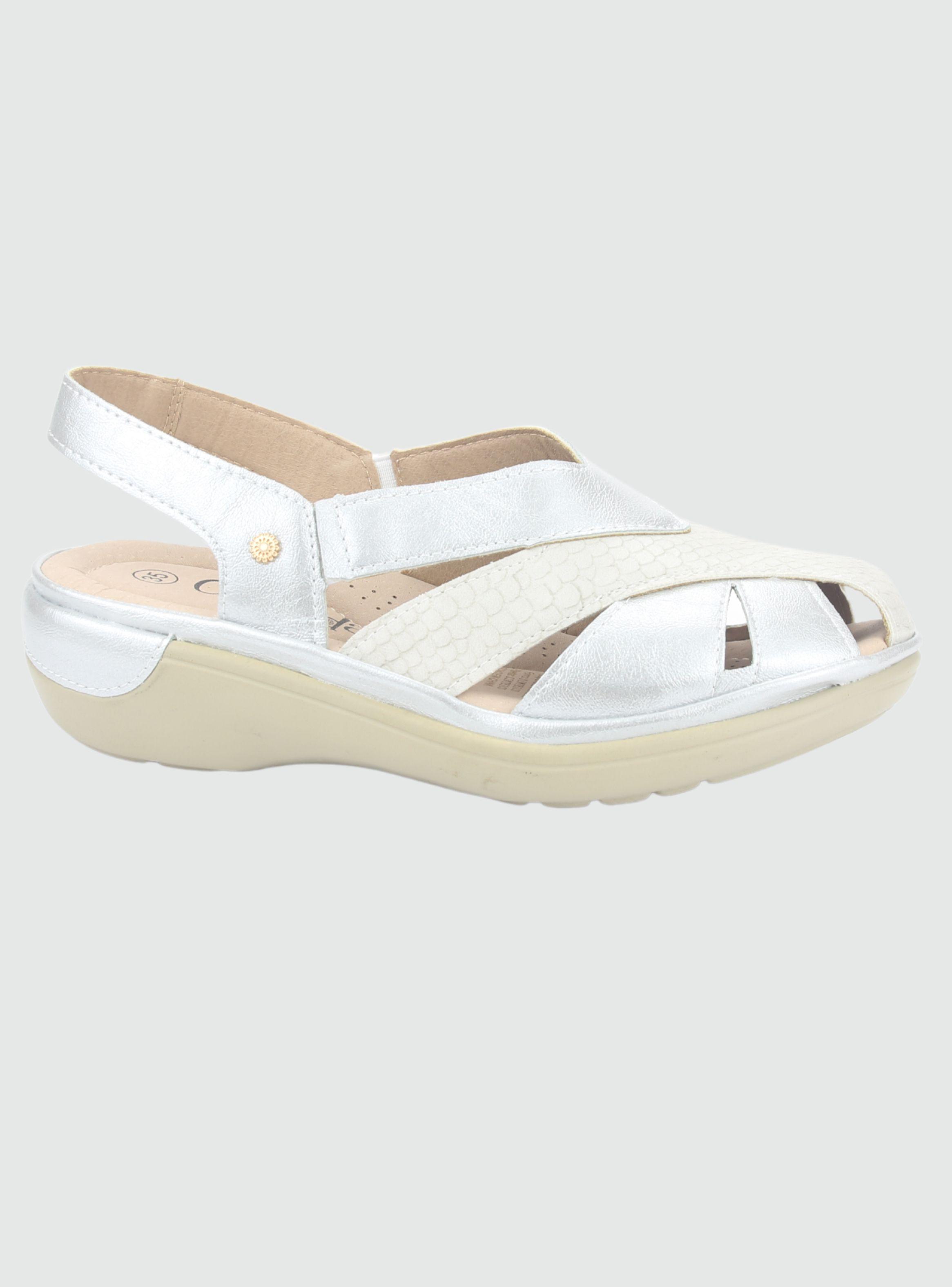 Sandalia Chalada Mujer Mestico-1 Plateado Casual-0