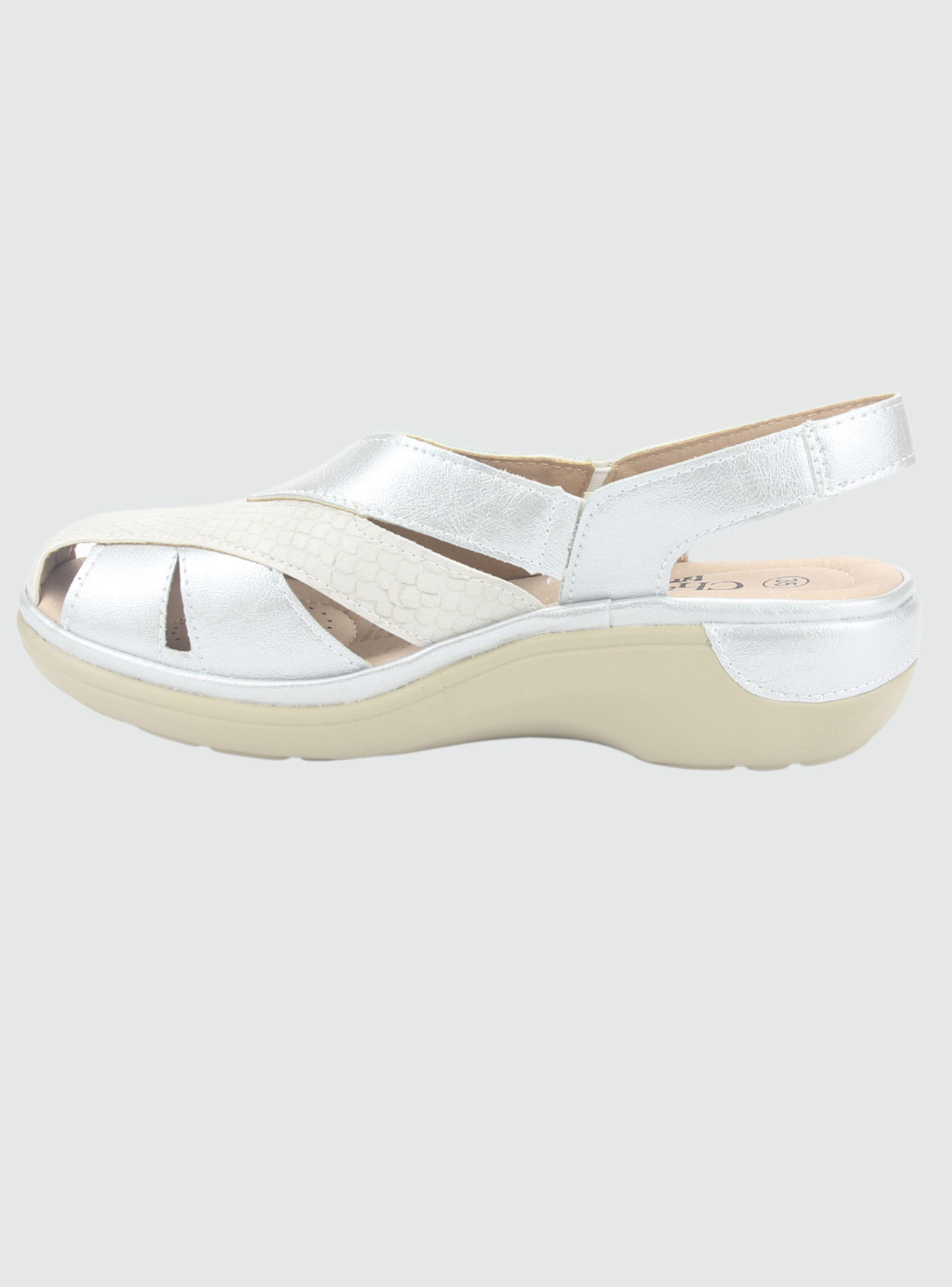 Sandalia Chalada Mujer Mestico-1 Plateado Casual-1