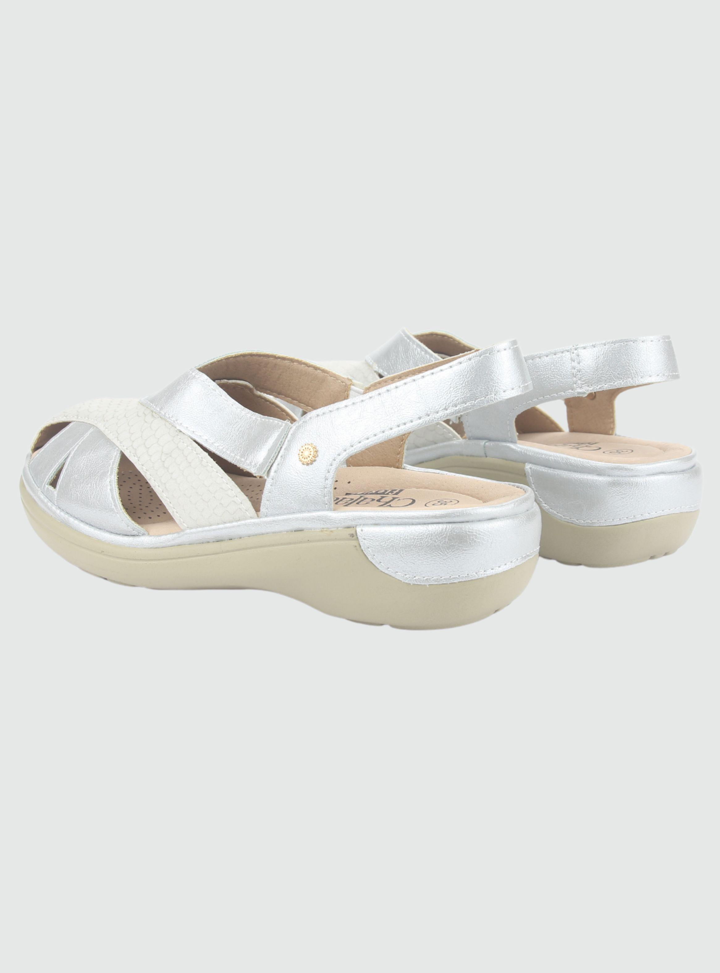 Sandalia Chalada Mujer Mestico-1 Plateado Casual-5