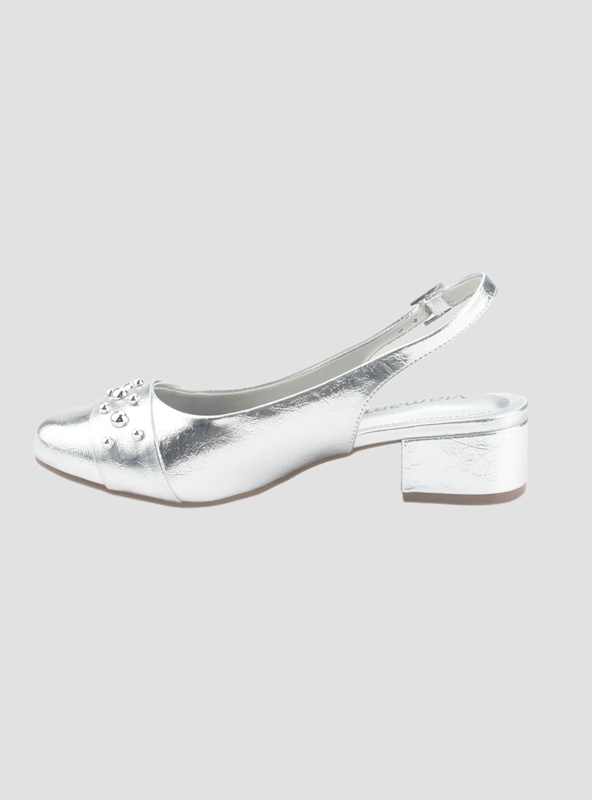 Zapato Via Marte Mujer 070-008-01 Plateado Casual-3