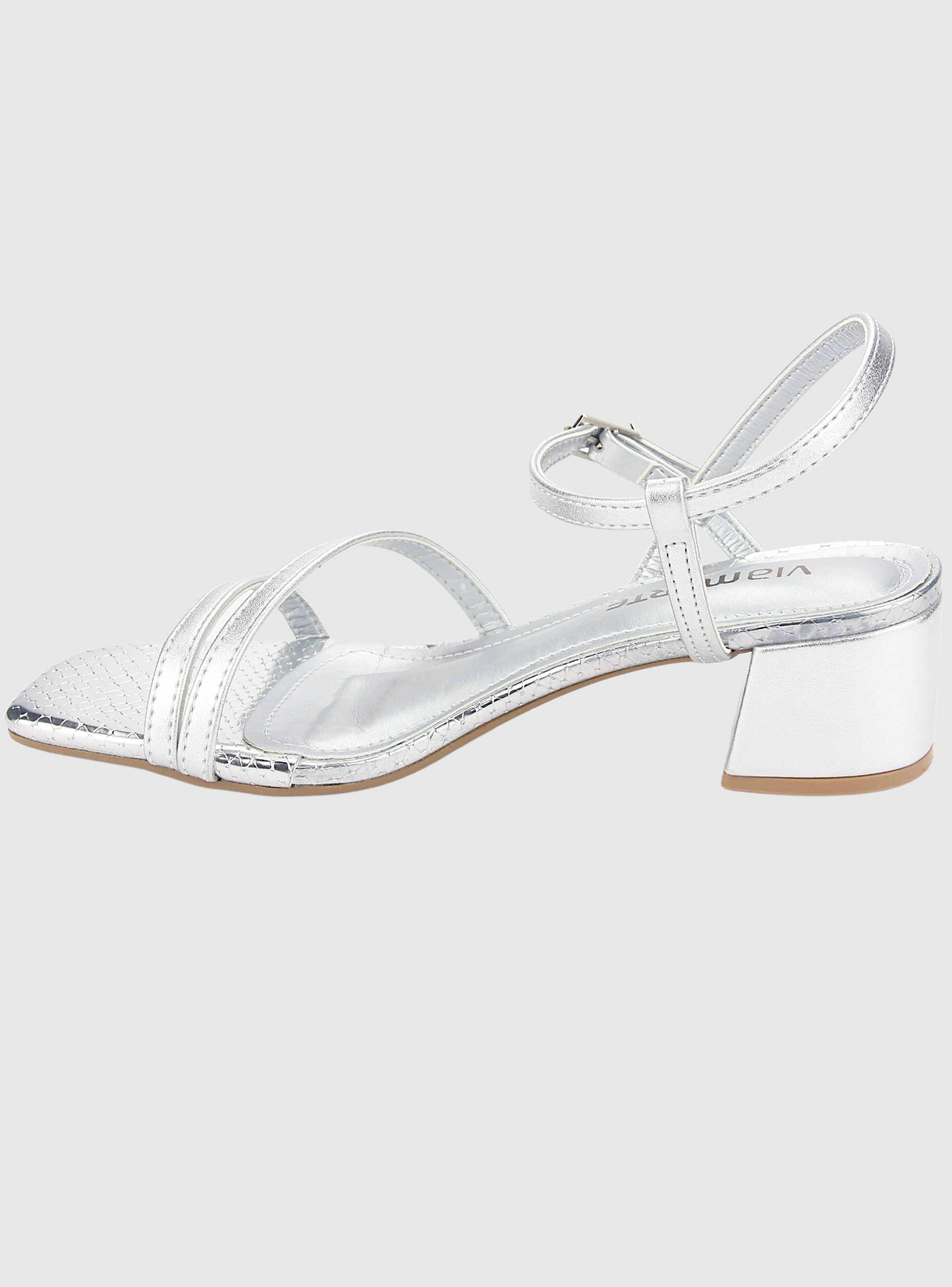 Sandalia Via Marte Mujer 23-9801 M Prata Casual-1
